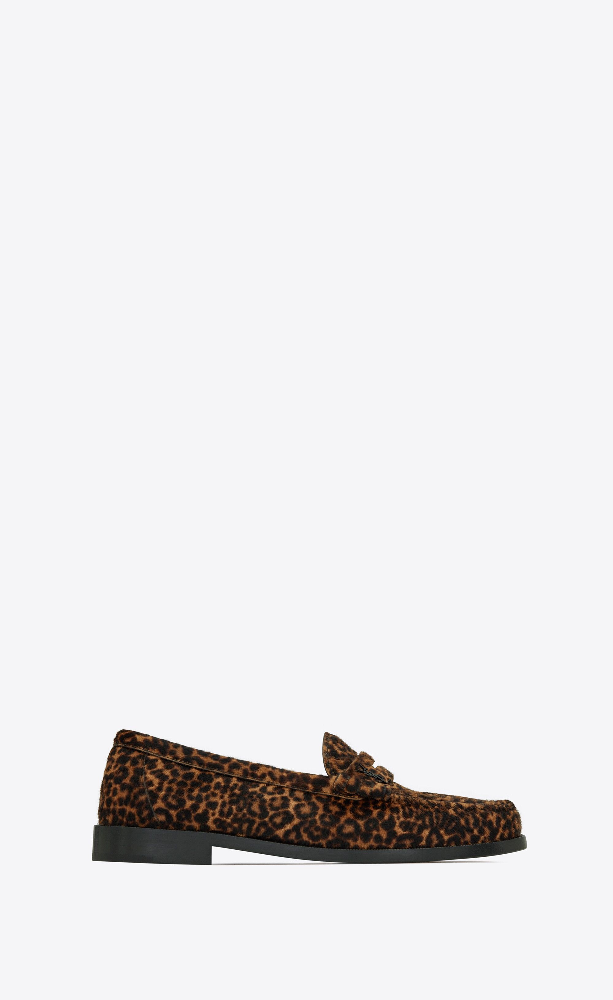 Saint Laurent Paris o1tp1o1224 Le Loafer Penny Slippers in Leopard Size US 5 / IT 35 - 1 Thumbnail