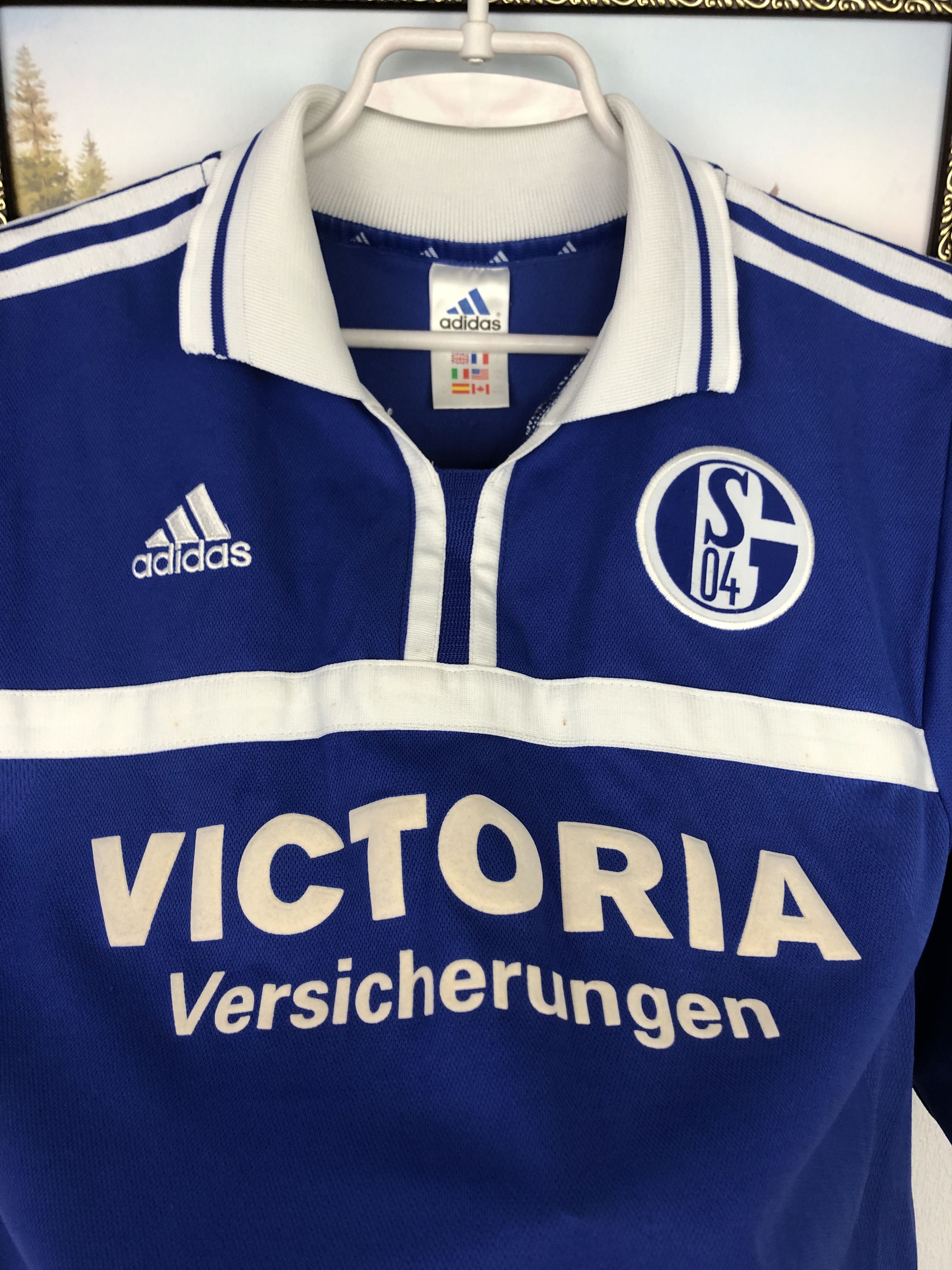 Adidas FC Schalke 04 football shirt 2000 #7 Moller Adidas Tee Size US XL / EU 56 / 4 - 5 Thumbnail