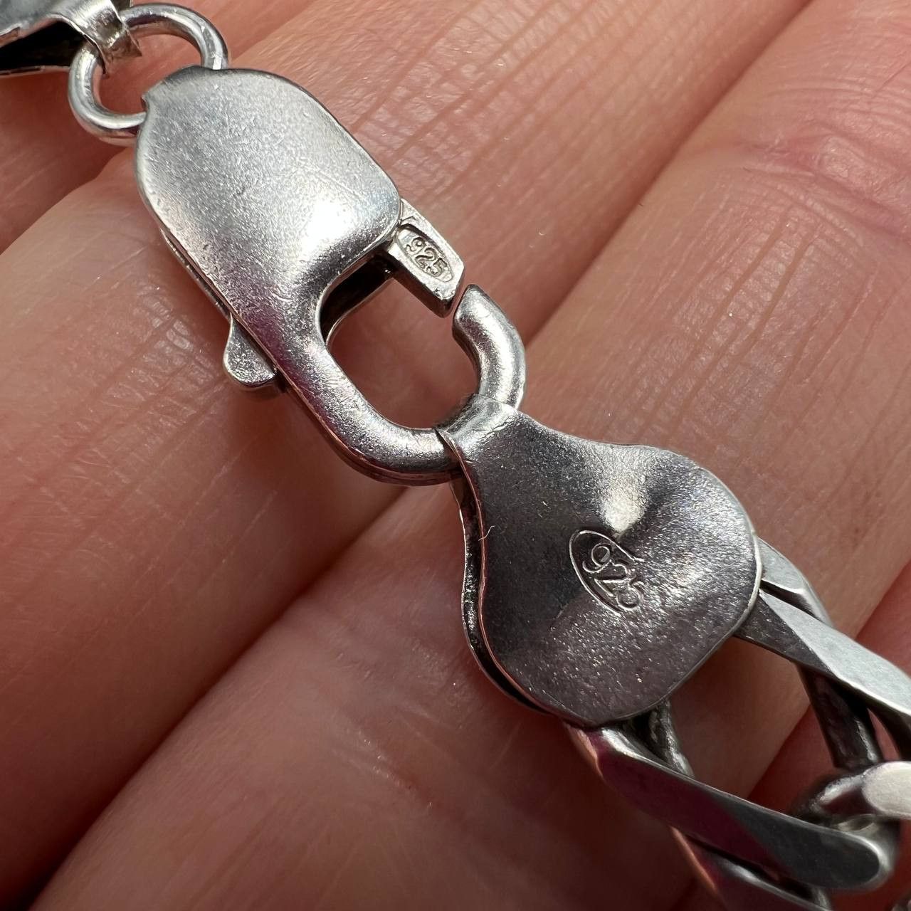 Sterling Silver Large Vintage Sterling Silver 925 Men's Chain 36.7 gr Size ONE SIZE - 6 Thumbnail