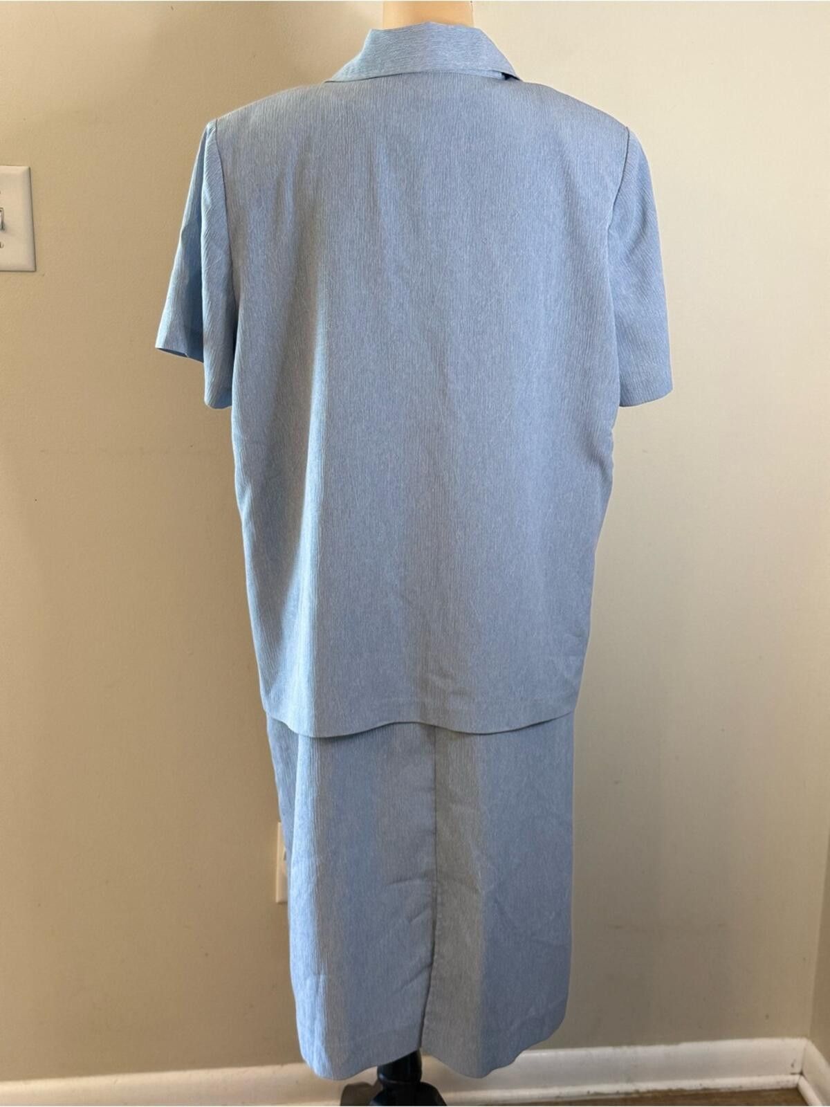 Blair Blair vintage blue long tank dress & jacket suit set SZ 20P Size 42" / US 20 - 3 Thumbnail