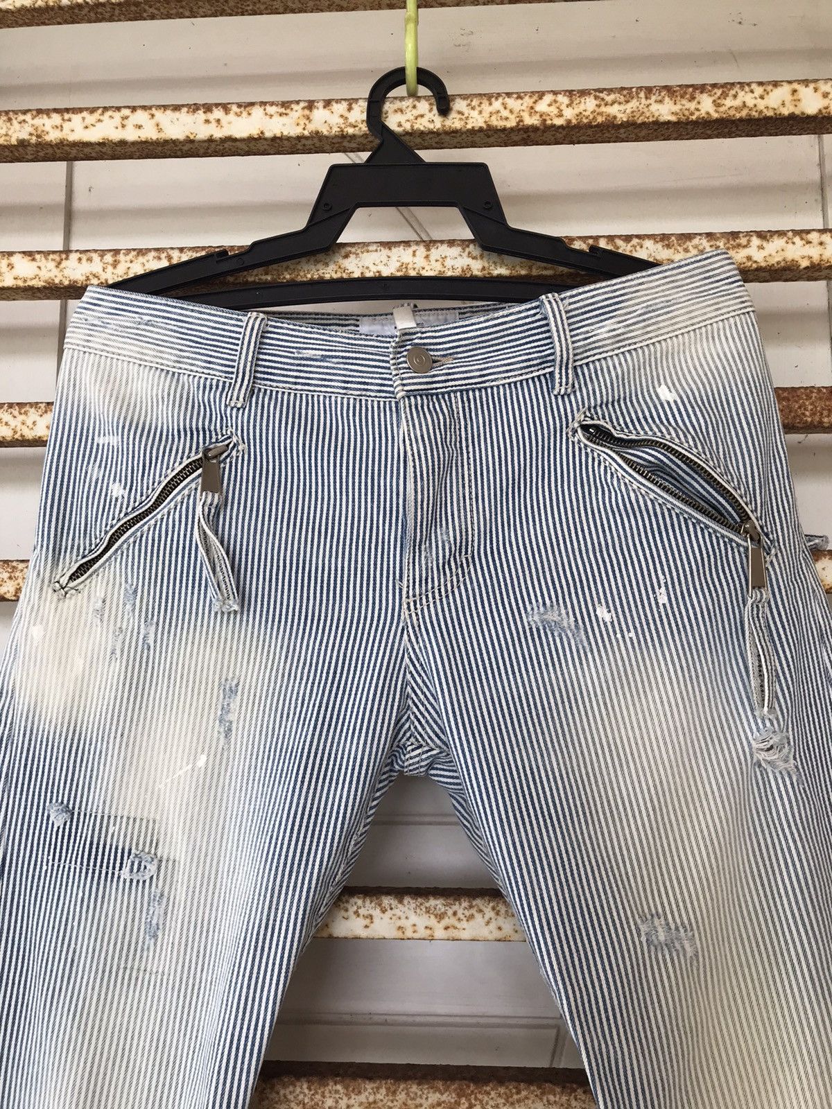 Japanese Brand × Seditionaries Japanese Hickory Bondage Zipper Jeans Slim Straight Size US 31 - 3 Thumbnail