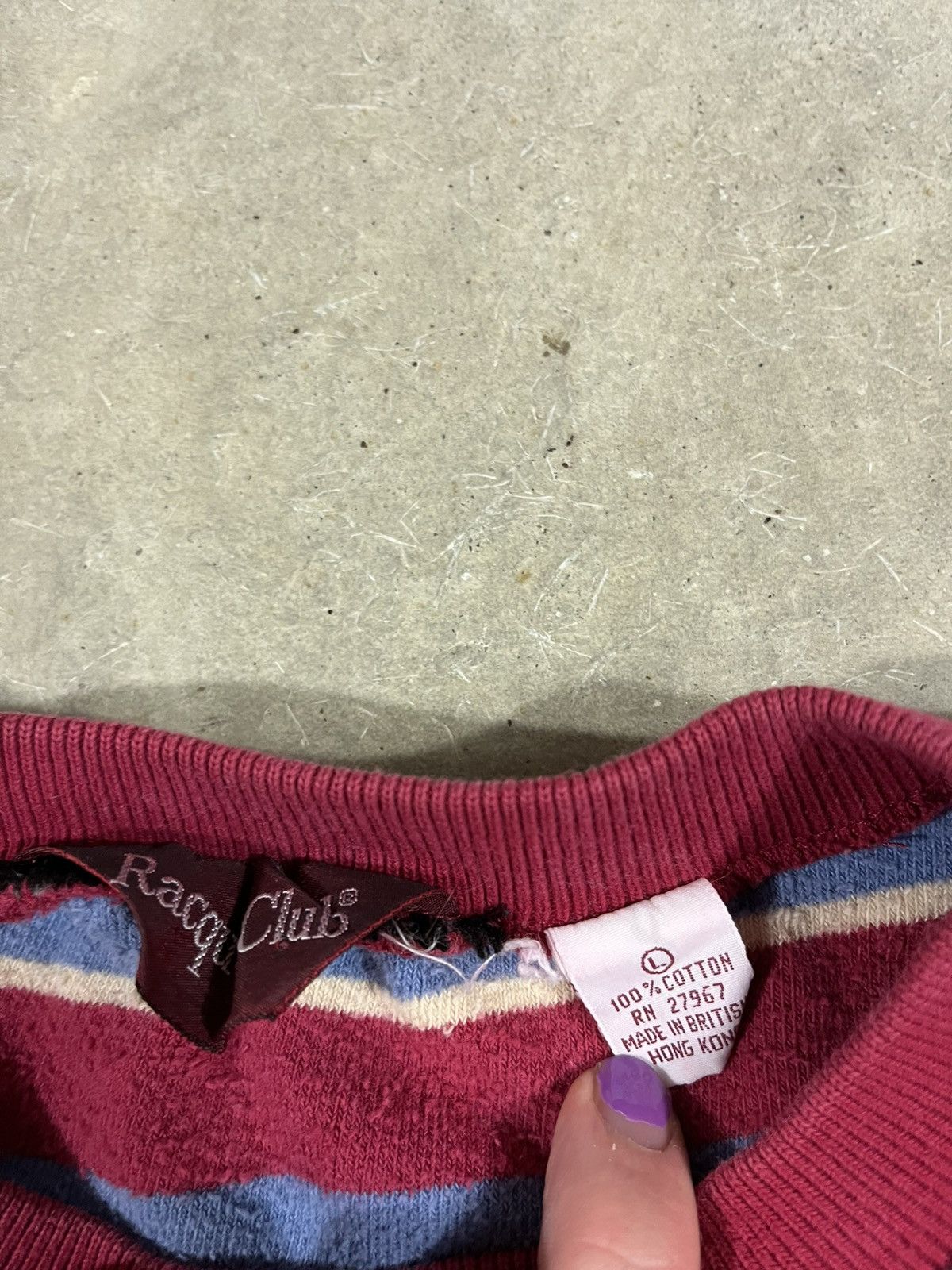 Vintage Vintage 70s Striped Terrycloth Crewneck Sweatshirt Size US L / EU 52-54 / 3 - 4 Thumbnail