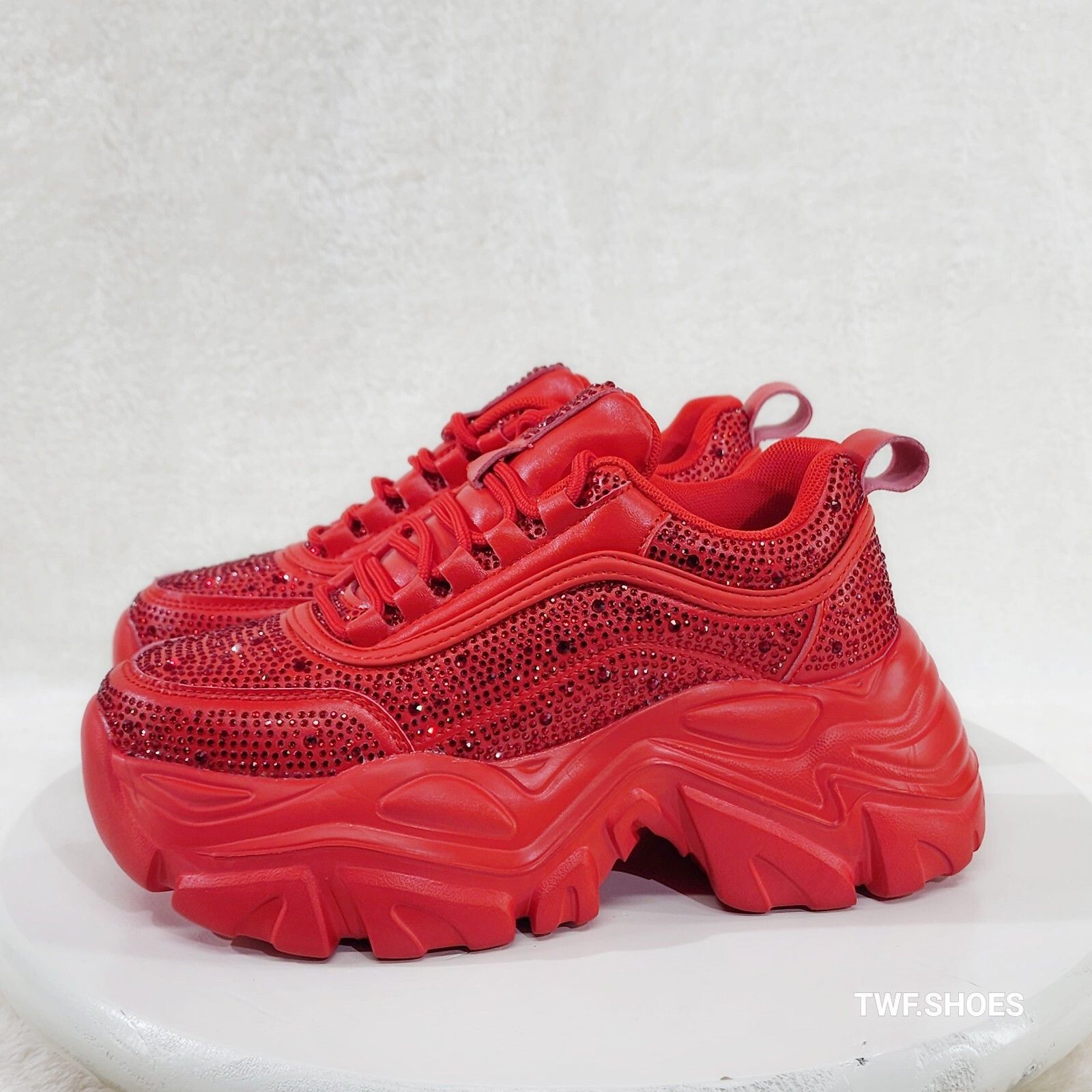 Other Cush Sport Rhinestone Comfy Platform Light Weight Sneakers R Size US 9 / IT 39 - 7 Thumbnail