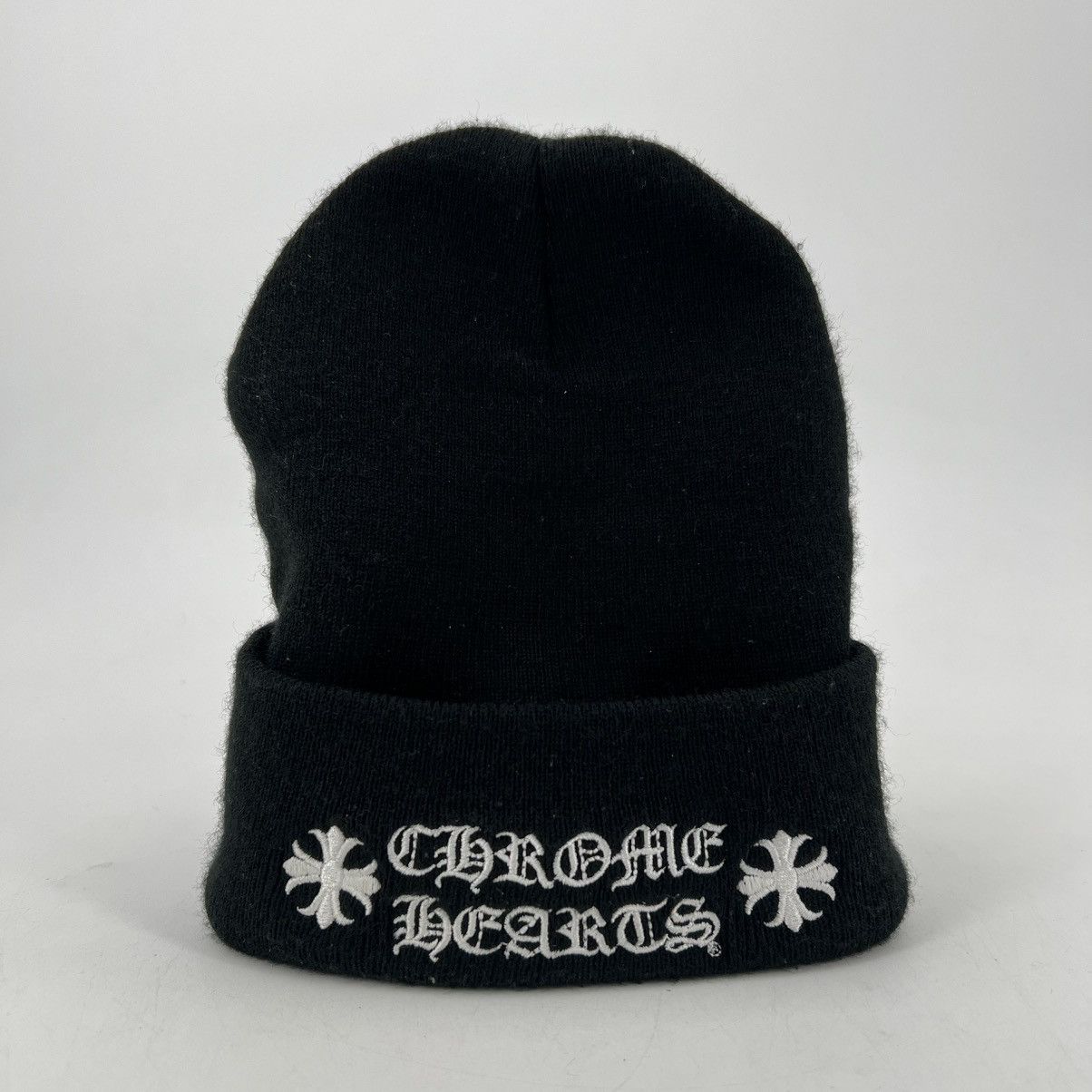 Chrome Hearts Chrome Hearts Script Logo Beanie Pre Owned Black Size ONE SIZE - 1 Thumbnail