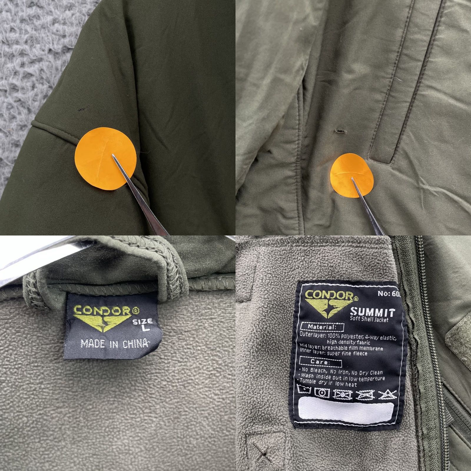 Vintage Condor Summit Military Jacket Mens Large Army Green Fleece Lined Winter Tactical Jacket Size US L / EU 52-54 / 3 - 8 Thumbnail