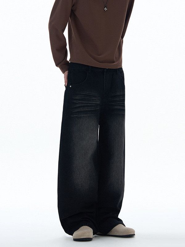 Japanese Brand Men's Retro American Distressed Loose Curved Jeans Size US 32 / EU 48 - 3 Thumbnail