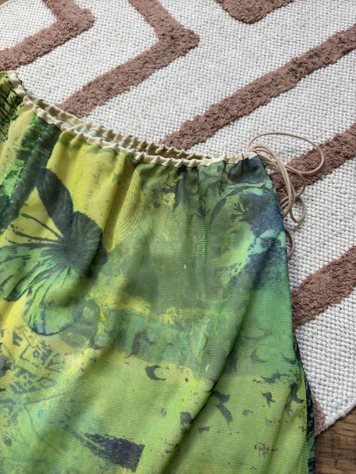 Vintage VINTAGE STYLE JEAN PAUL GAULTIER PRINTED MESH MAXI SKIRT Size 30" / US 8 / IT 44 - 6 Thumbnail