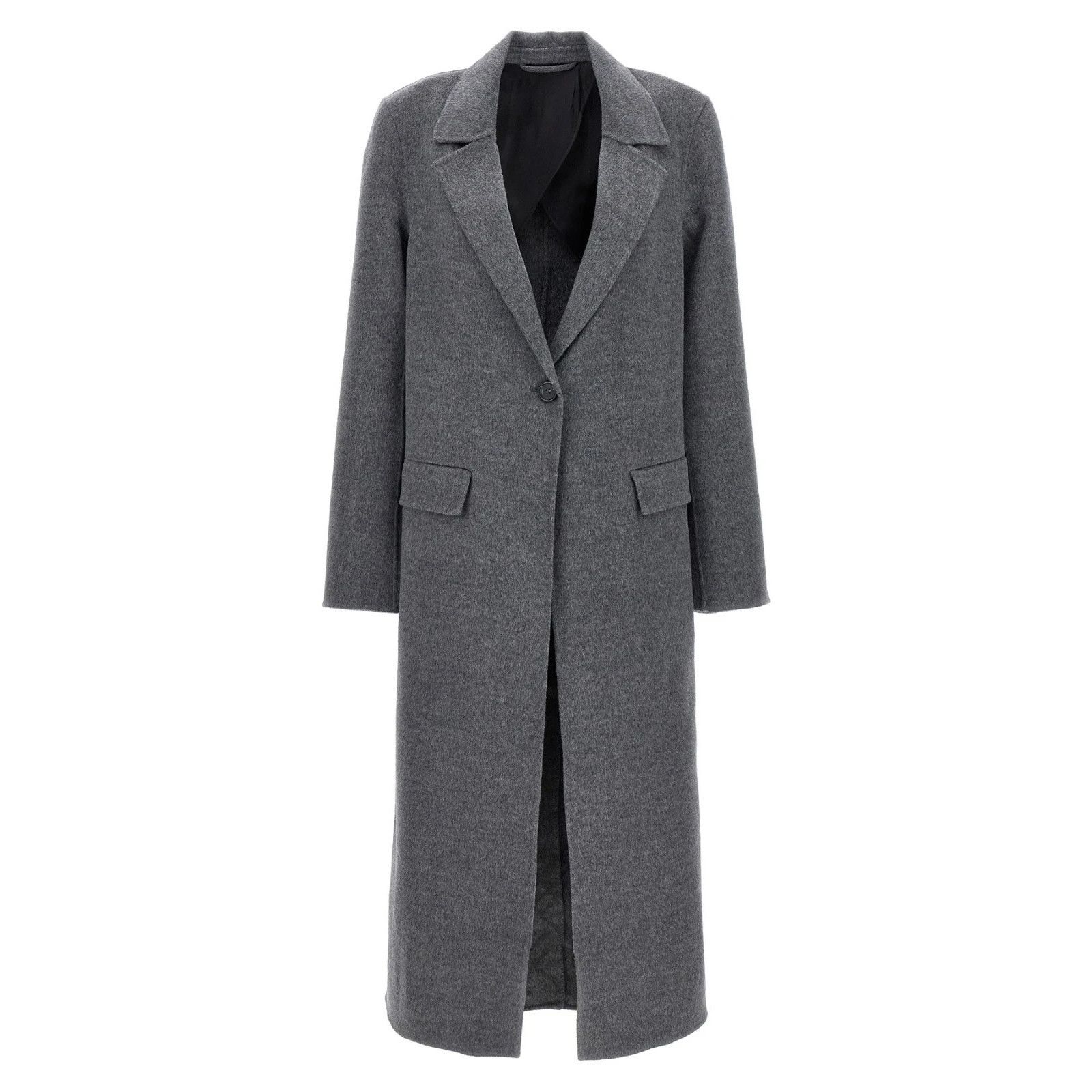 TOTEME Gray Wool Long Coat New )