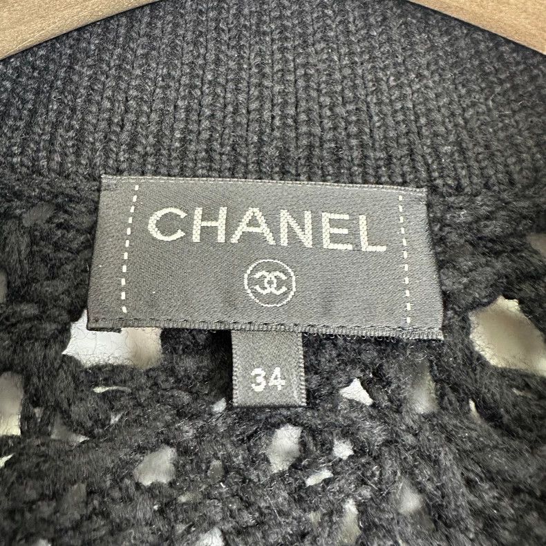 Chanel Chanel Black knitted hollow coat Size XXS / US 00 / IT 34 - 4 Thumbnail