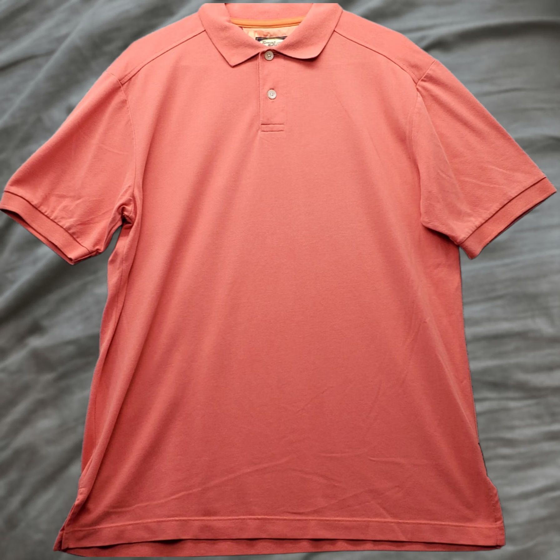 Tommy Bahama Tommy Bahama Polo Shirt Mens M Orange Relax Slit Collared Pointer Feature: Breathable, Easy Care, Slit Size US M / EU 48-50 / 2 - 1 Thumbnail