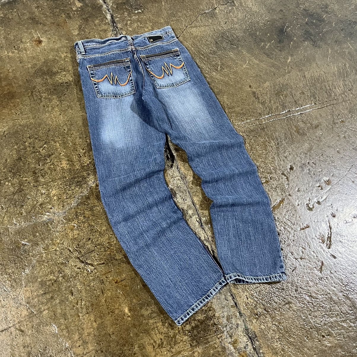 Affliction × Southpole × Vintage Crazy Vintage Y2K Affliction Style Grunge Embroidered Jeans Size US 30 / EU 46 - 3 Thumbnail
