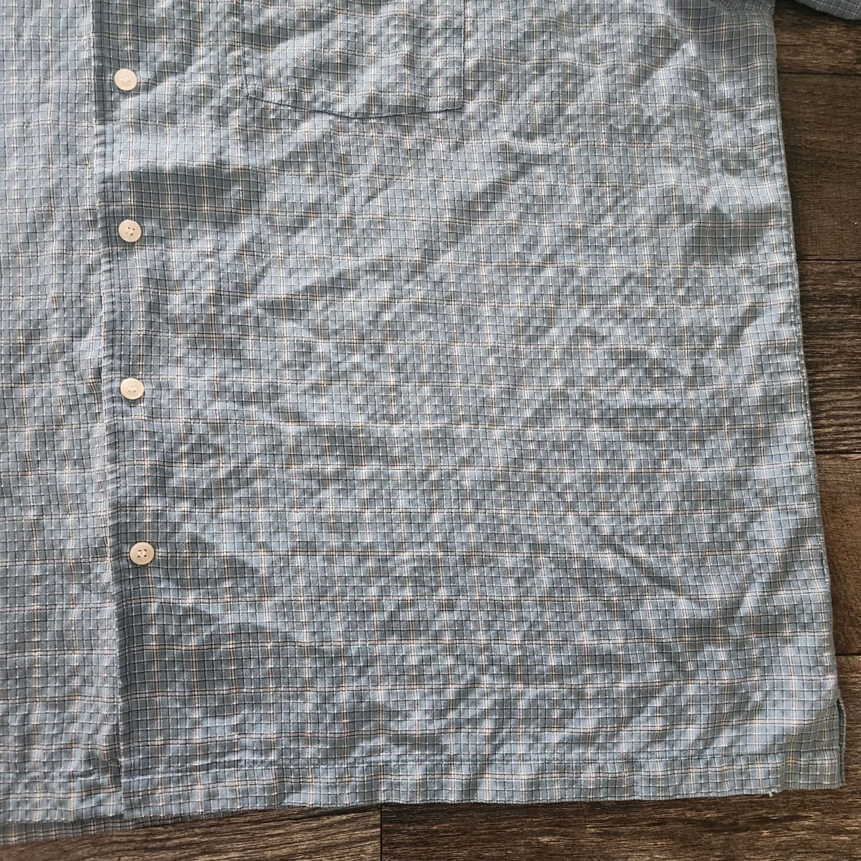 Ocean Pacific OP Ocean Pacific Shirt Mens 3XL Blue Rayon Blend Short Sleeve Button Textured Size US XXL / EU 58 / 5 - 2 Thumbnail
