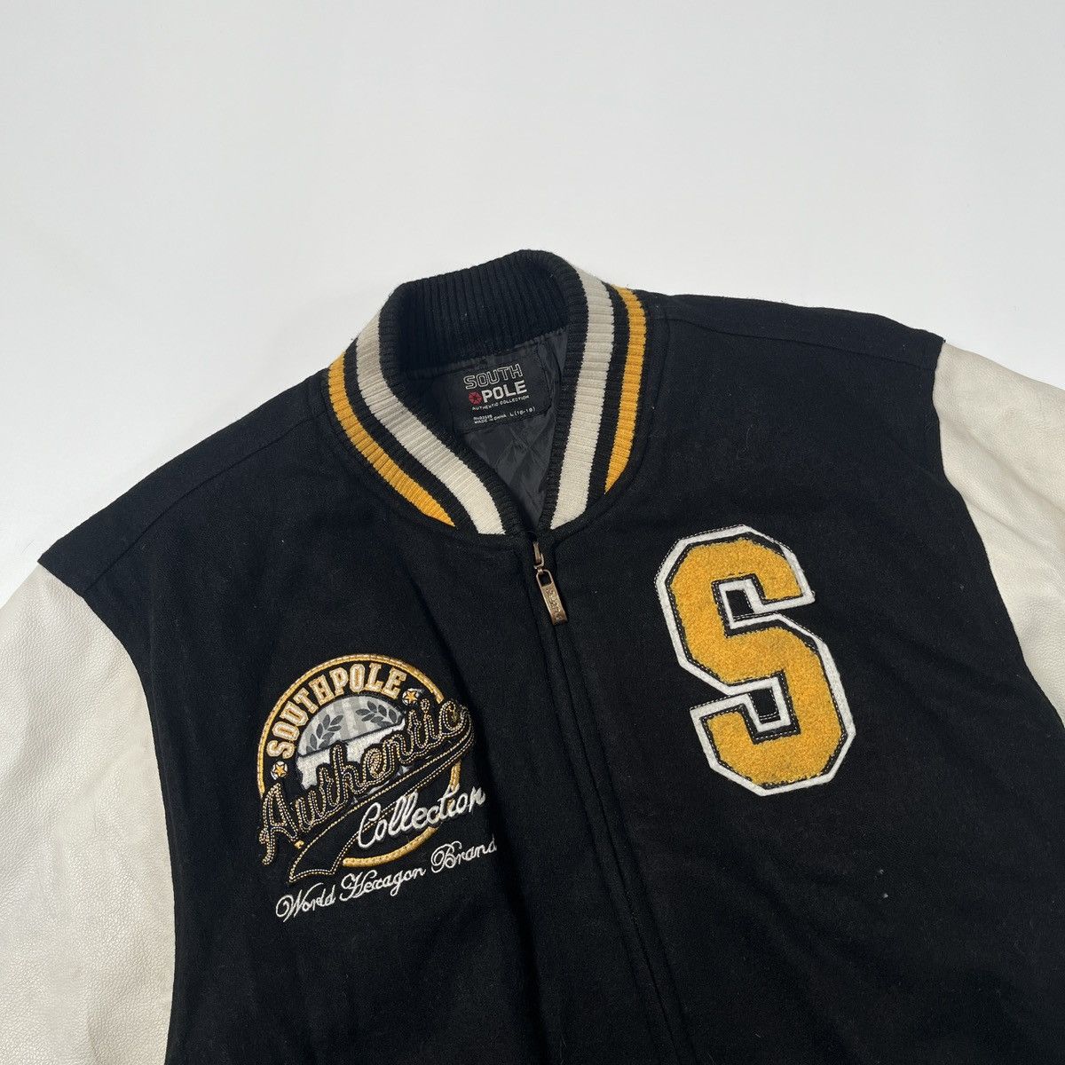 Southpole Southpole Varsity Wool & Leather Jacket Size US L / EU 52-54 / 3 - 2 Thumbnail