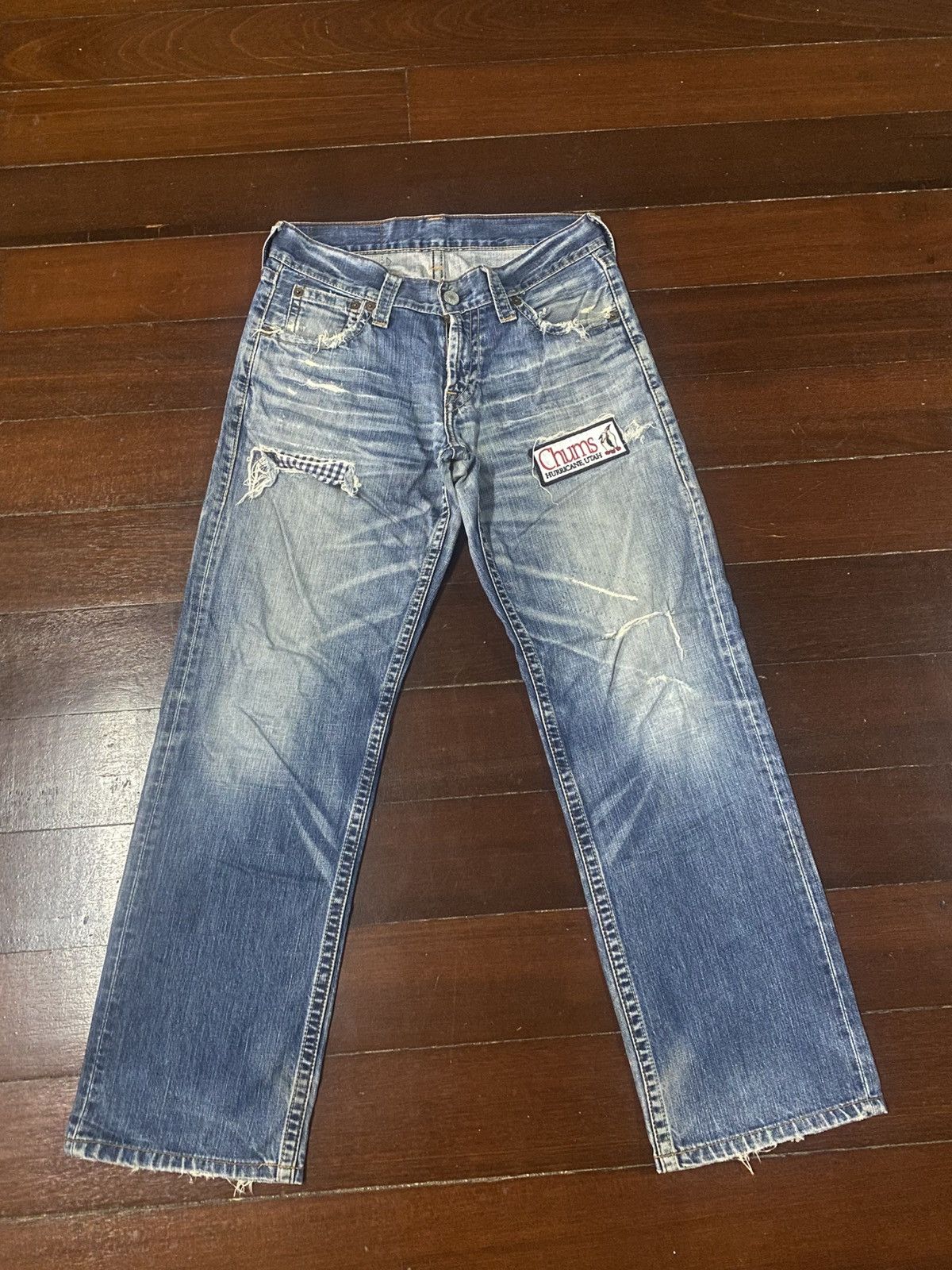 Levi's Fire Levi's 503 Distressed Jeans Faded Pants Denim Size US 32 / EU 48 - 1 Thumbnail