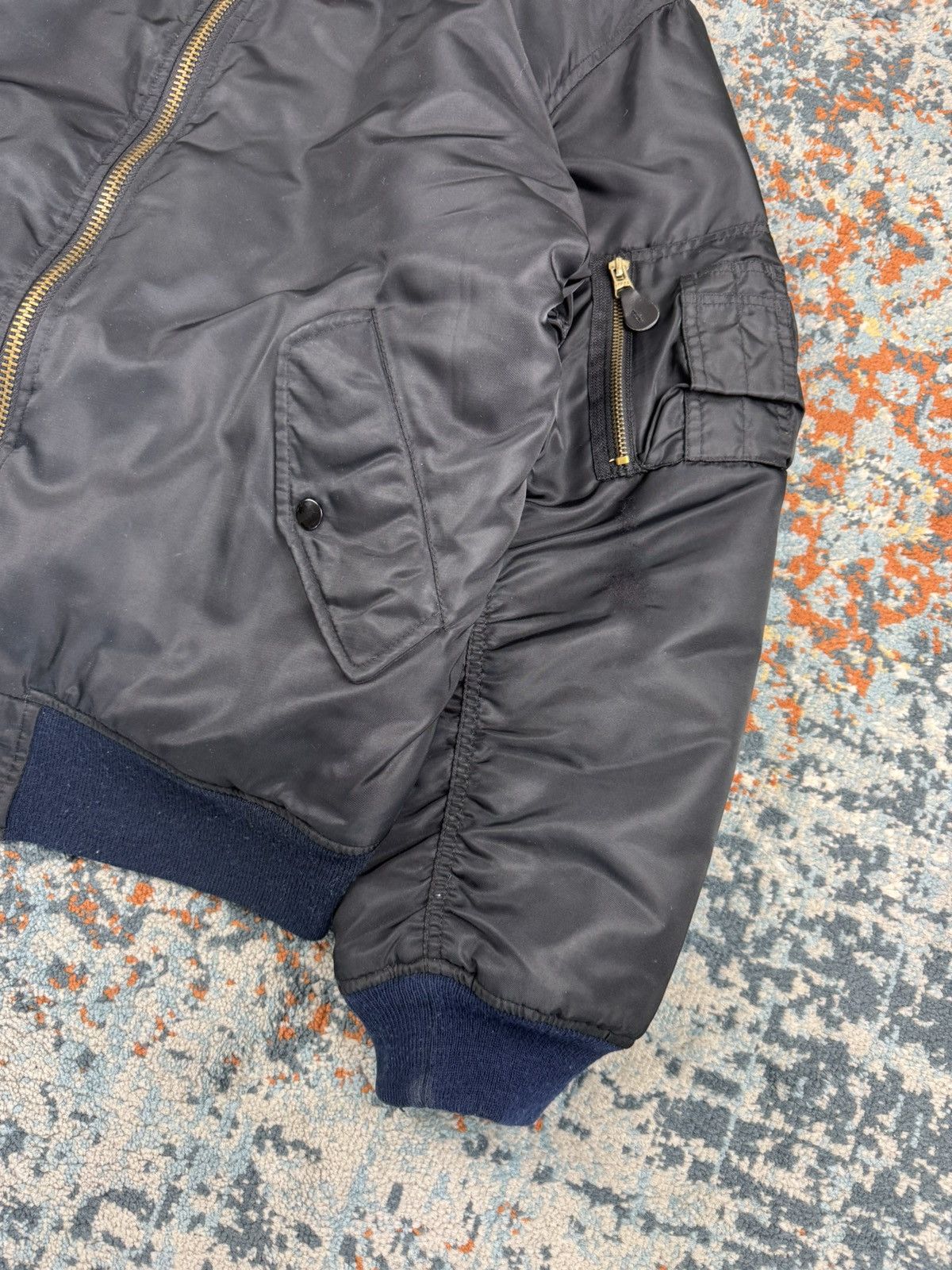 Vintage Vintage 90s MA-1 flyers flight nylon bomber jacket military Size US L / EU 52-54 / 3 - 5 Thumbnail
