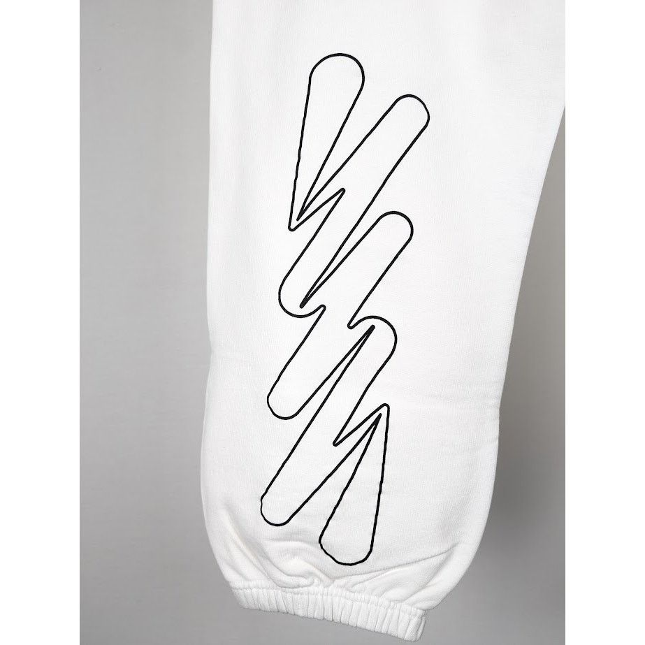 Off-White o1rshd1 Wave Outl Daig Slim Sweatpant & Jogger White/Black Size US 36 / EU 52 - 14 Thumbnail