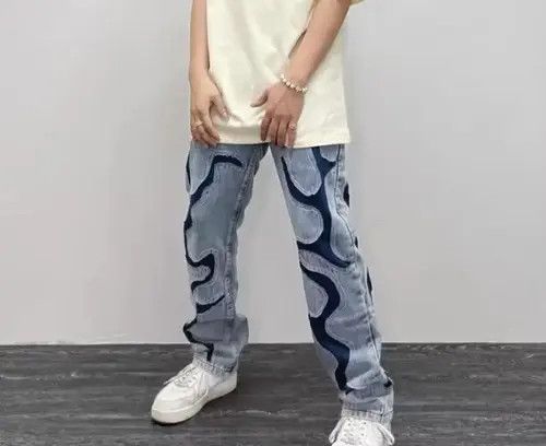 Jean Vintage High Street Denim Jeans Size US 31 - 3 Thumbnail
