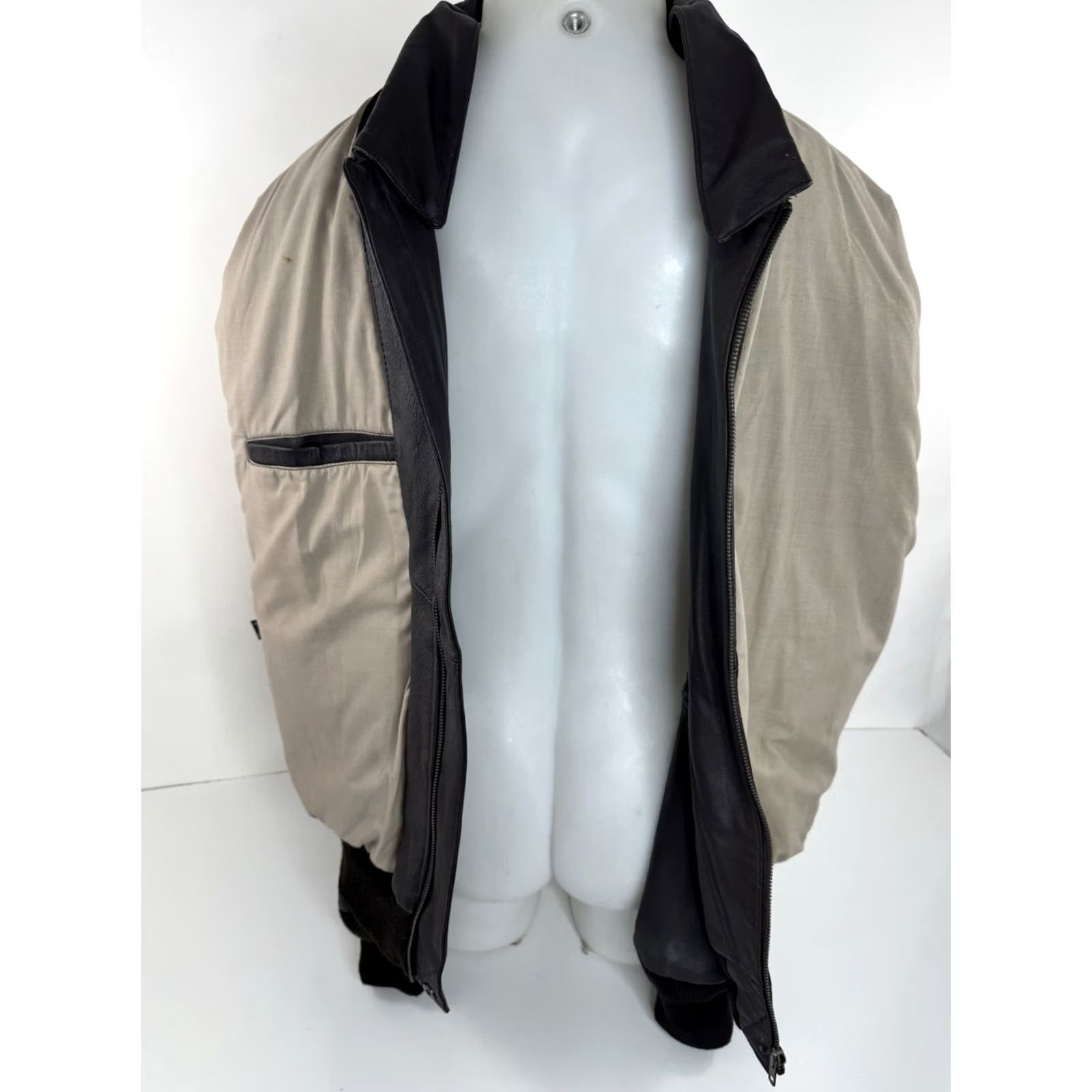Vintage AIRBORNE - Leather Bomber XXL Jacket - Brown - Mens Size US XXL / EU 58 / 5 - 6 Thumbnail