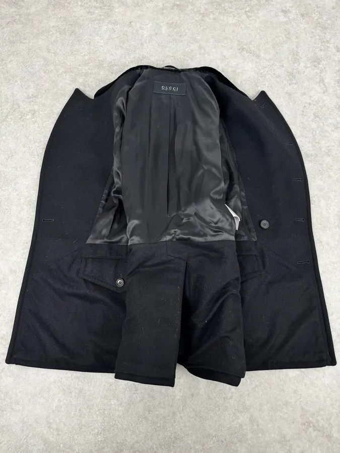 Gucci AW2013 Gucci Black Buttoned Classy Wool Officer Coat Size US M / EU 48-50 / 2 - 9 Thumbnail