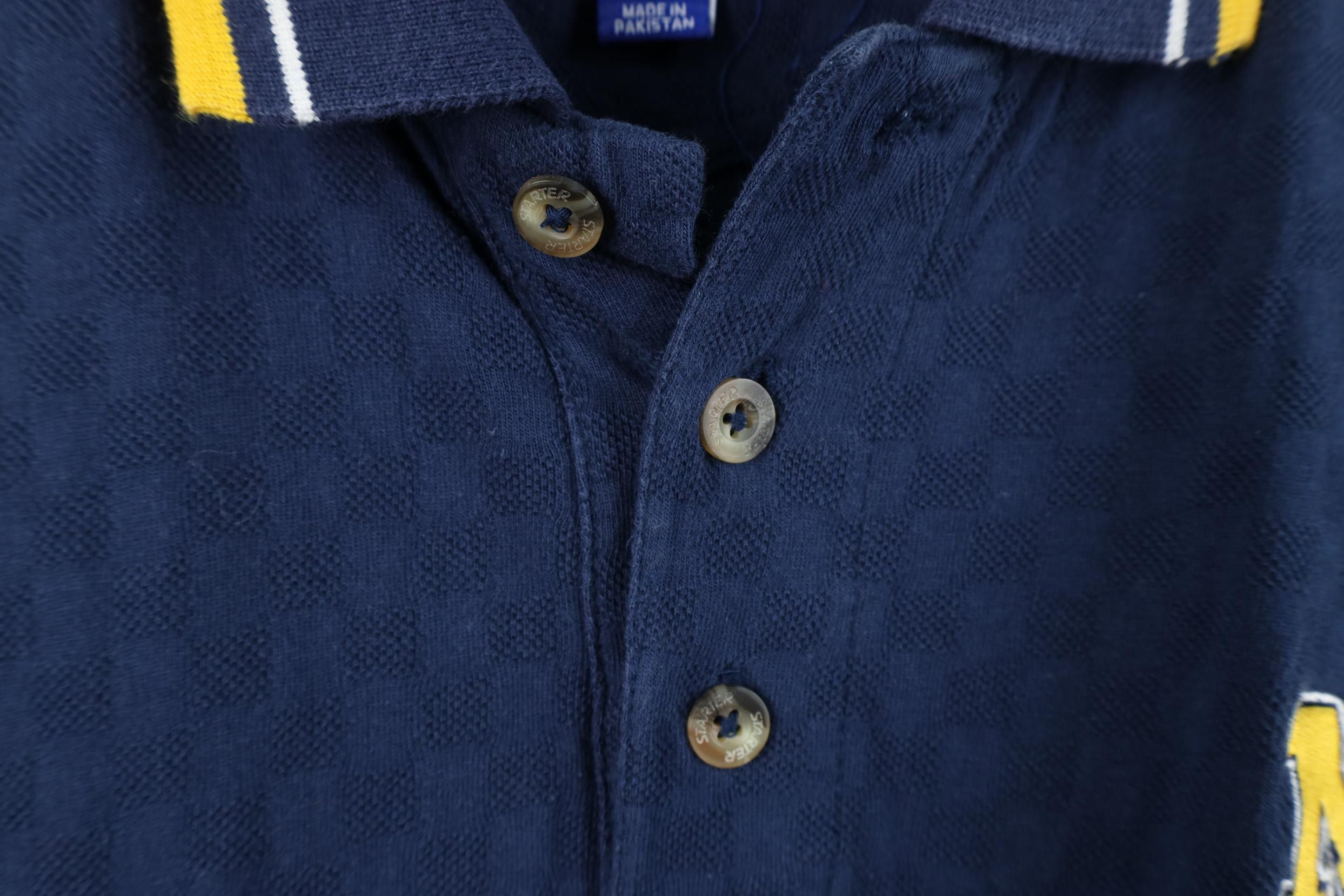 Starter Vintage 90s Starter University of Michigan Knit Polo Shirt Size US M / EU 48-50 / 2 - 7 Thumbnail