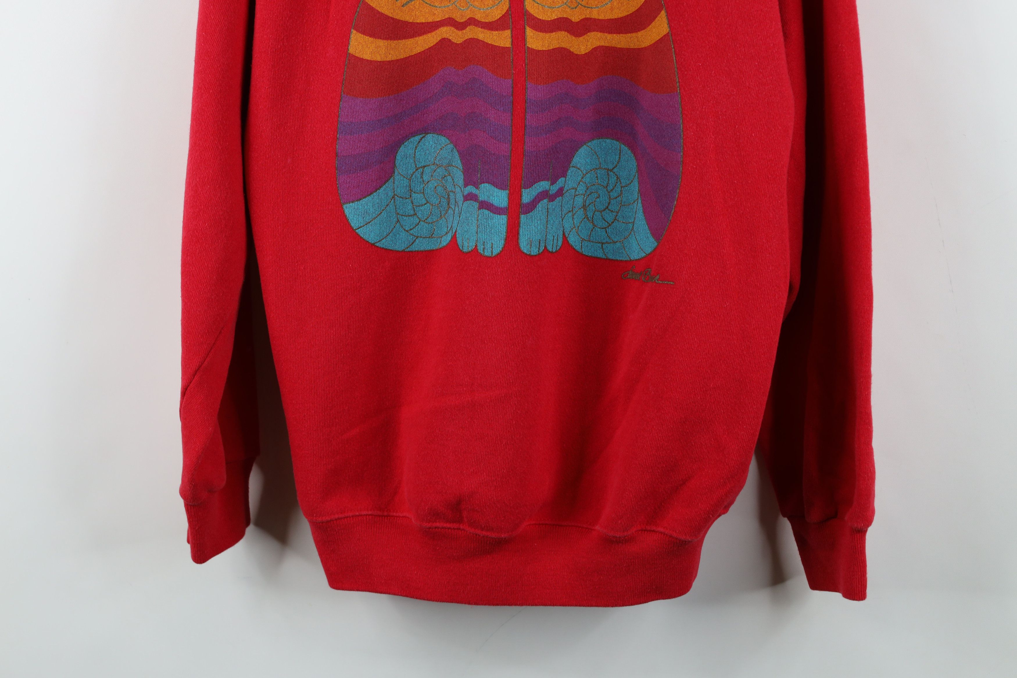 Vintage Vintage 80s Streetwear Rainbow Cat Kitten Sweatshirt USA Size L / US 10 / IT 46 - 3 Thumbnail