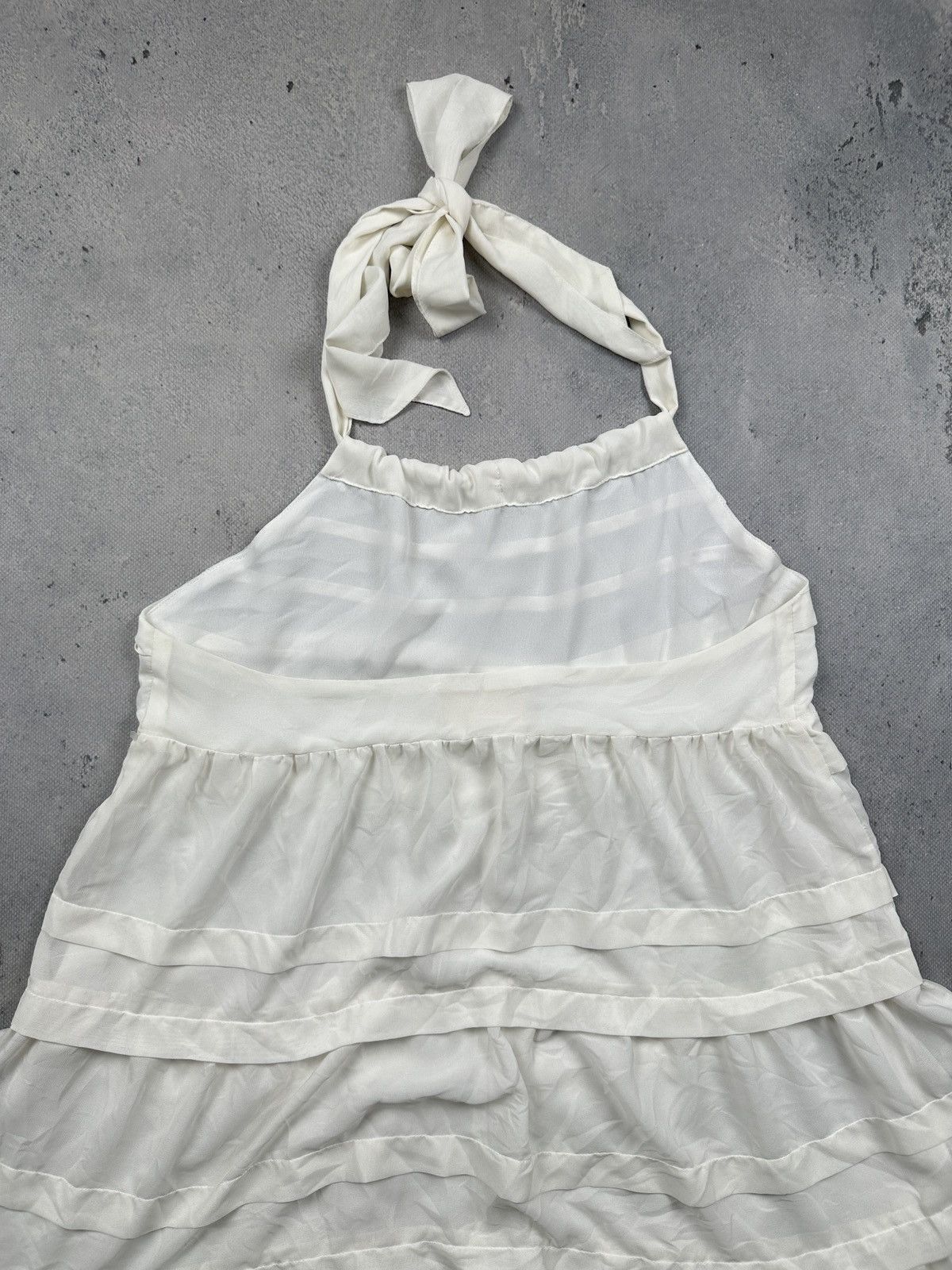 H&M H&M Conscious Collection Halter Tiered White Fairy Dress y2k Size XL / US 12-14 / IT 48-50 - 5 Thumbnail