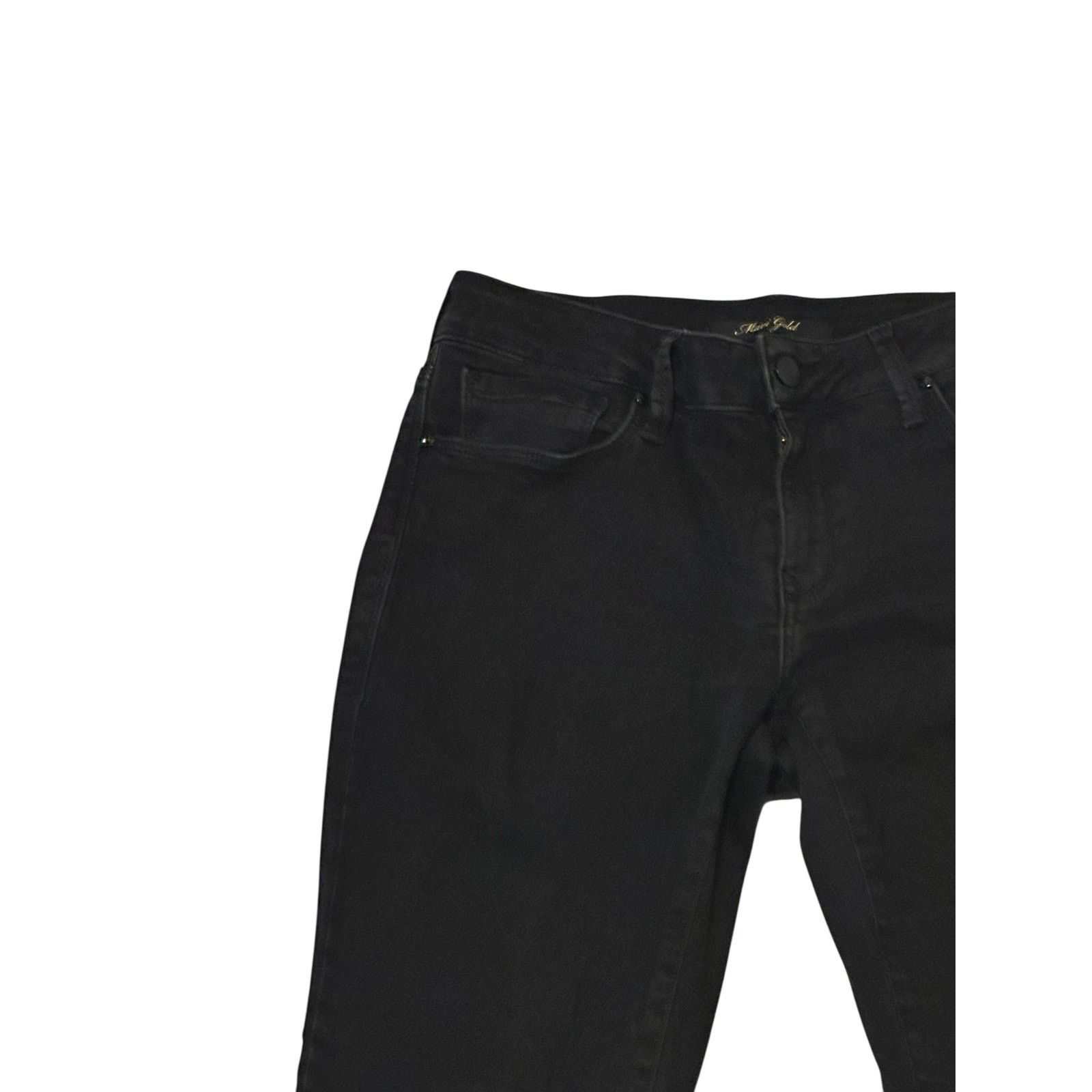 AG Adriano Goldschmied Mavi Gold Adrianna Ankle Black Mid Rise Super Skinny Jeans Size 28" / US 6 / IT 42 - 7 Thumbnail