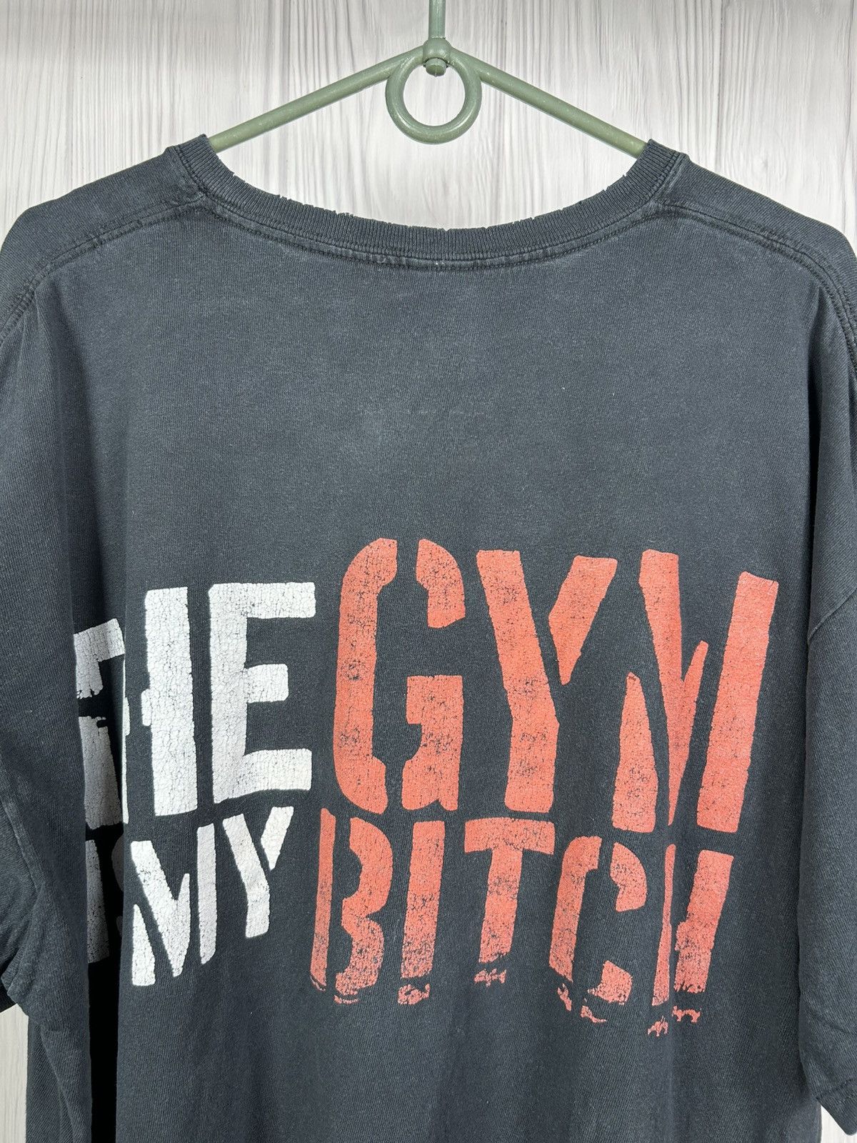 Band Tees Vintage Anger Management The Gym Is My Bitch Distressed Tee Size US XXL / EU 58 / 5 - 14 Thumbnail