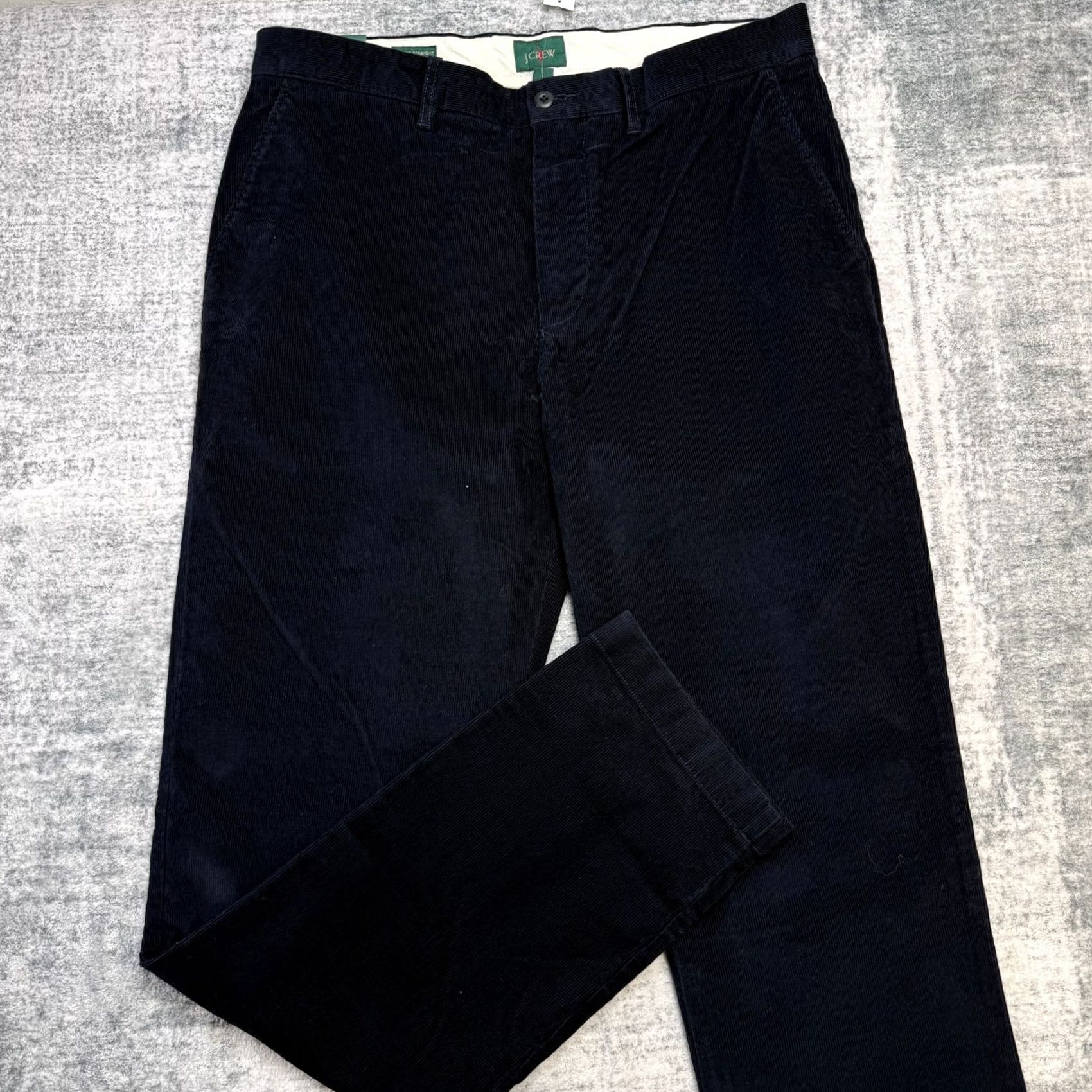 J.Crew J.CREW Pants Mens 34x34 Navy Corduroy Straight Flat Front Chino Preppy Casual Business - 34 Inch Inseam, Regular, Blue, Cotton Stretch, VIETNAM Size US 34 / EU 50 - 2 Thumbnail