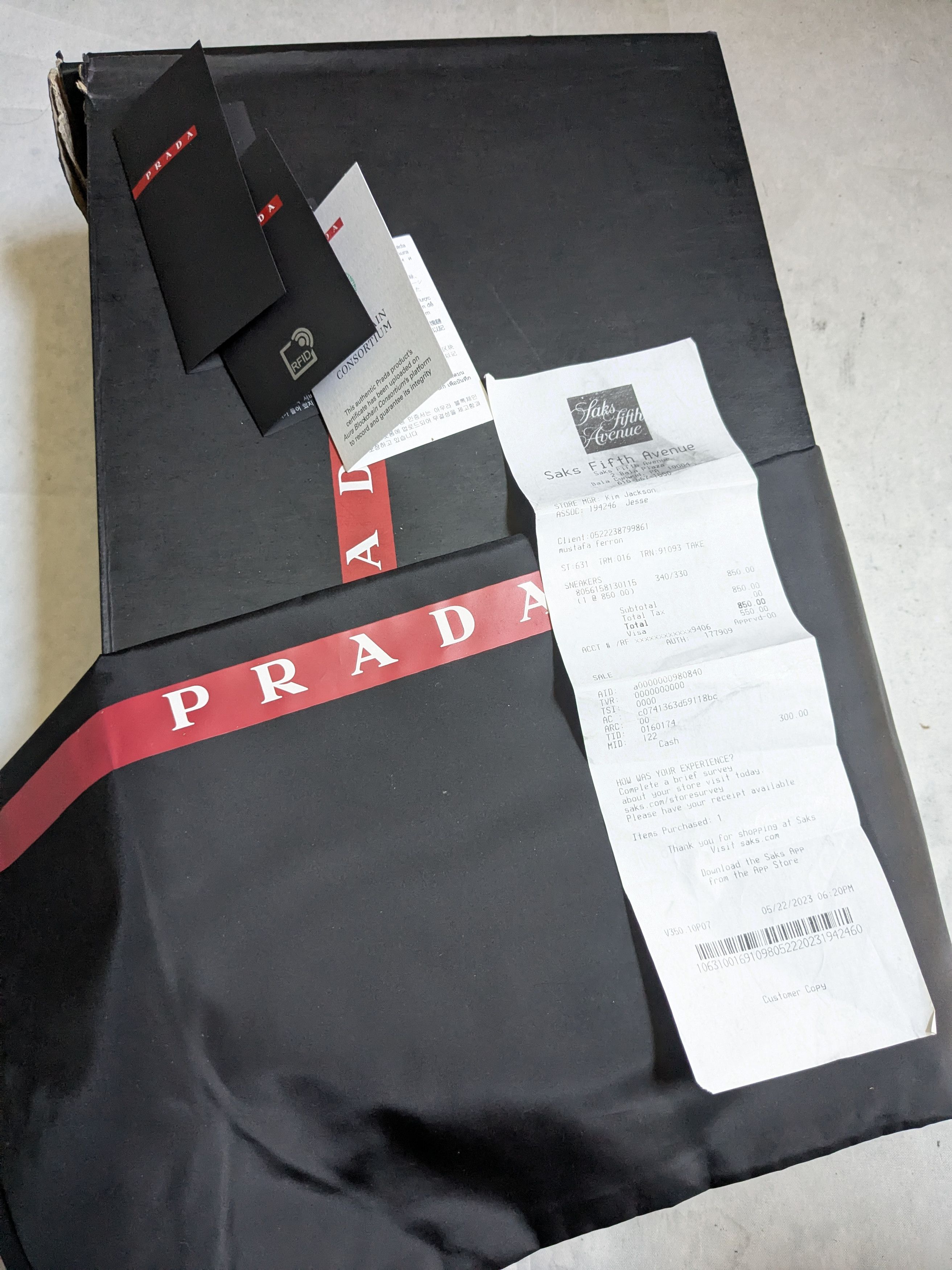 Prada Prada America's Cup Sneakers Black Red 11 Low Tops Size US 11 / EU 44 - 18 Thumbnail