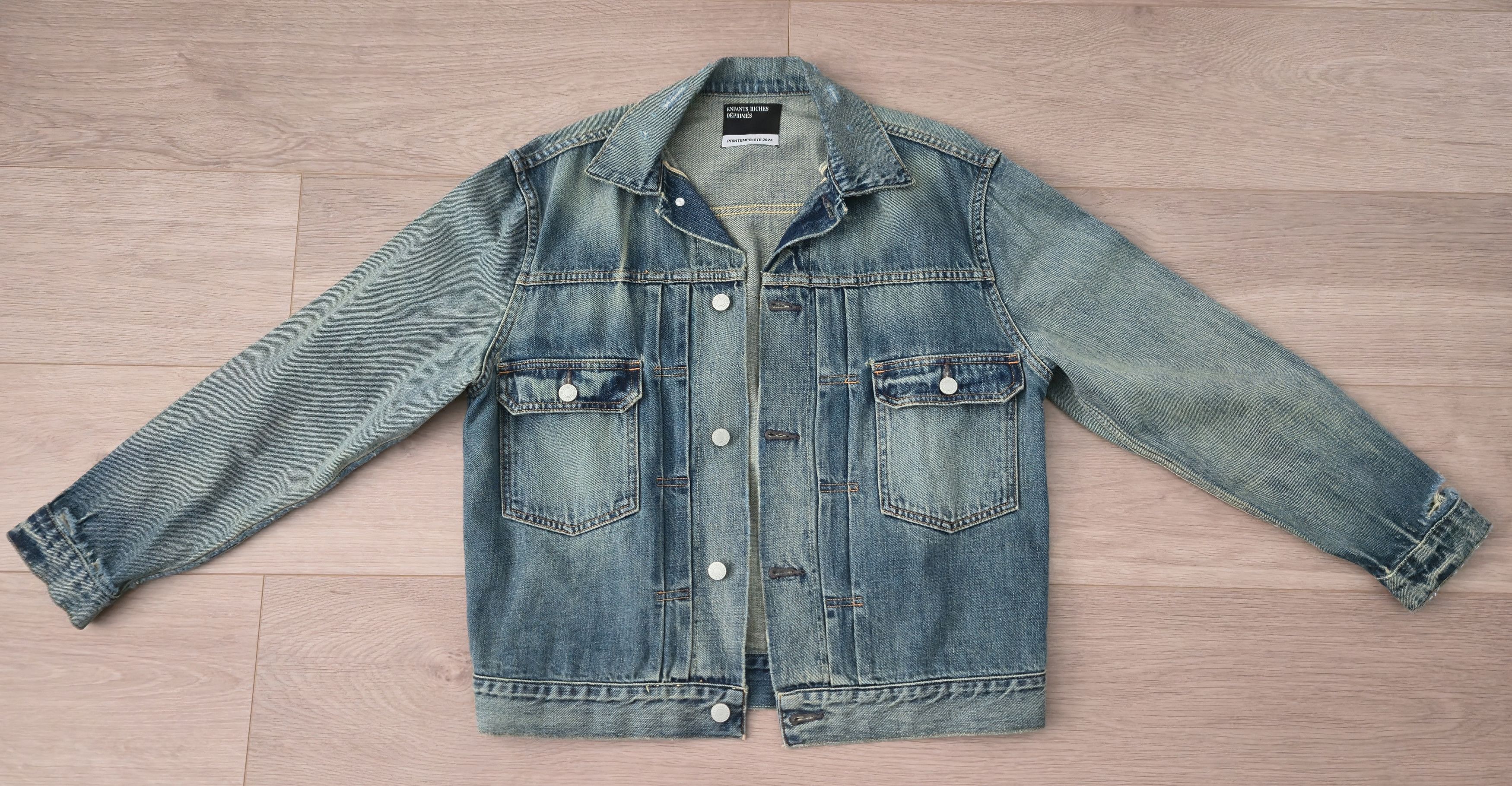 Enfants Riches Deprimes ERD Type Deux Distressed Denim Jacket - Size M Size US M / EU 48-50 / 2 - 1 Thumbnail
