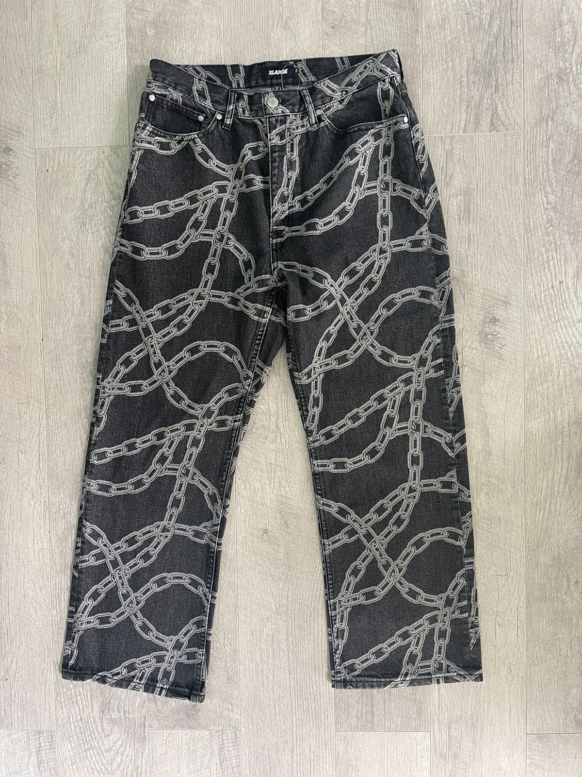 Xlarge XLARGE X CRAWLING DEATH CHAIN DENIM | Grailed