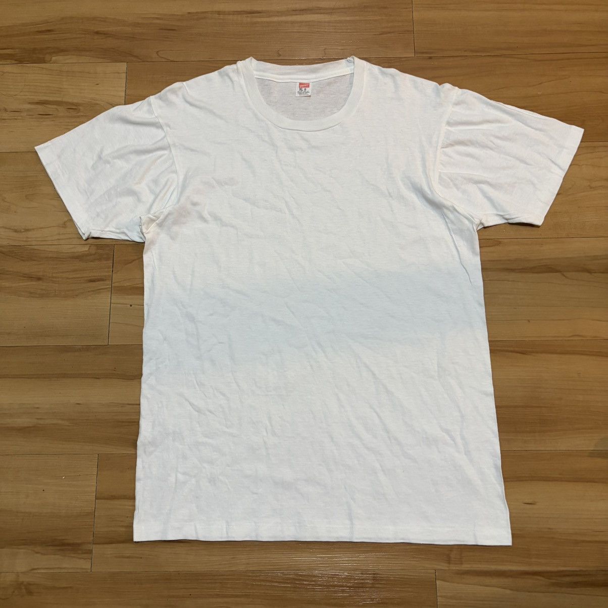 Hanes Vintage 80s hanes blank white t-shirt Size US XL / EU 56 / 4 - 1 Thumbnail