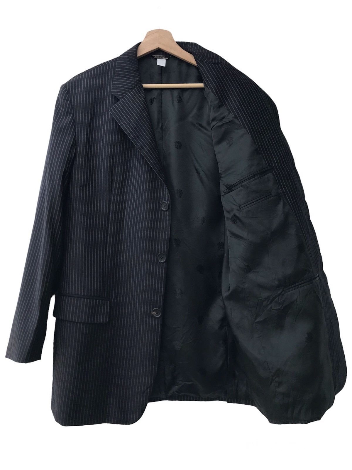 Versace Versace Striped Wool Blazer Suit Made in Italy Size US L / EU 52-54 / 3 - 3 Thumbnail