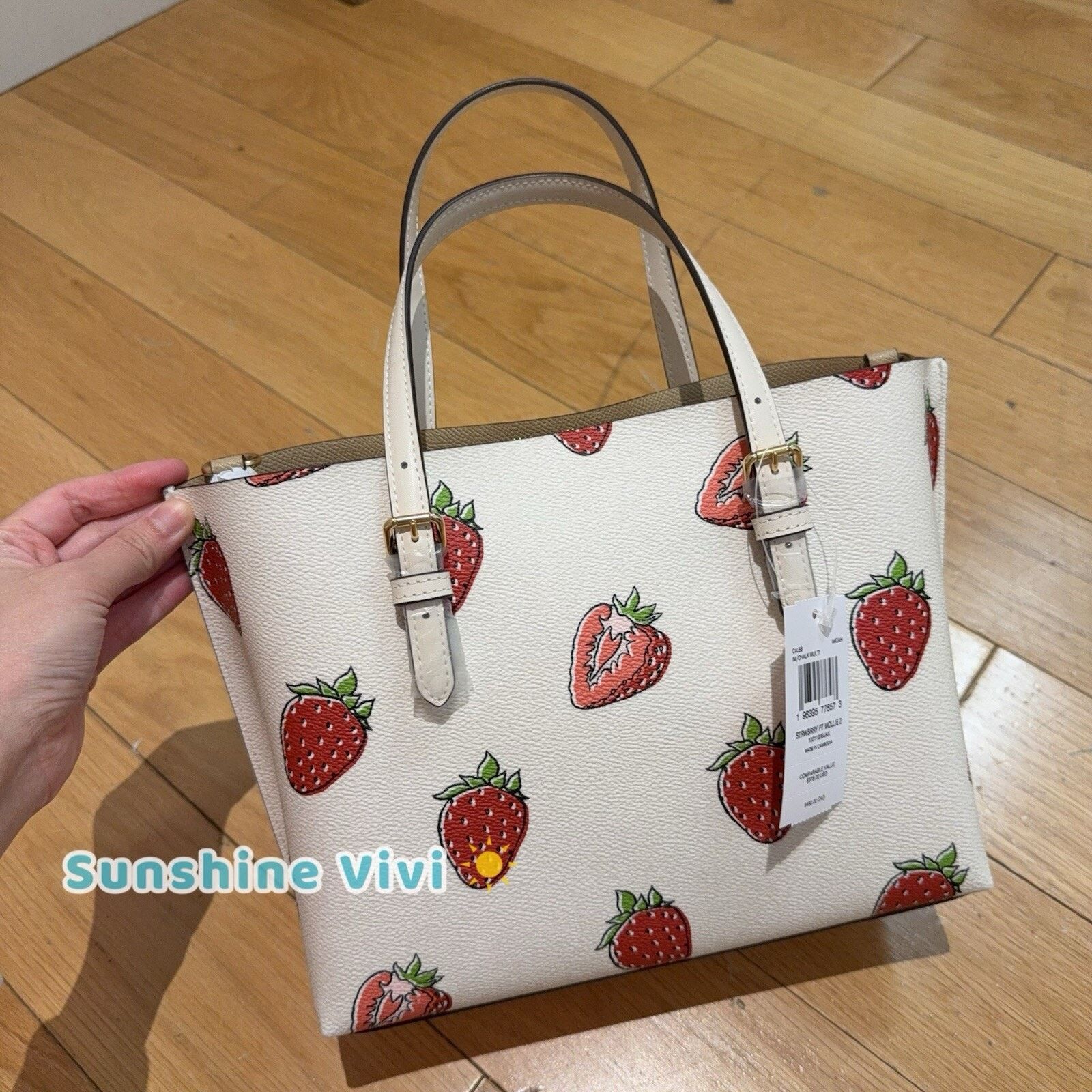 Coach NWT Coach Mollie Tote Bag 25 Strawberry Pink CAL66 Shoulder Size ONE SIZE - 3 Thumbnail