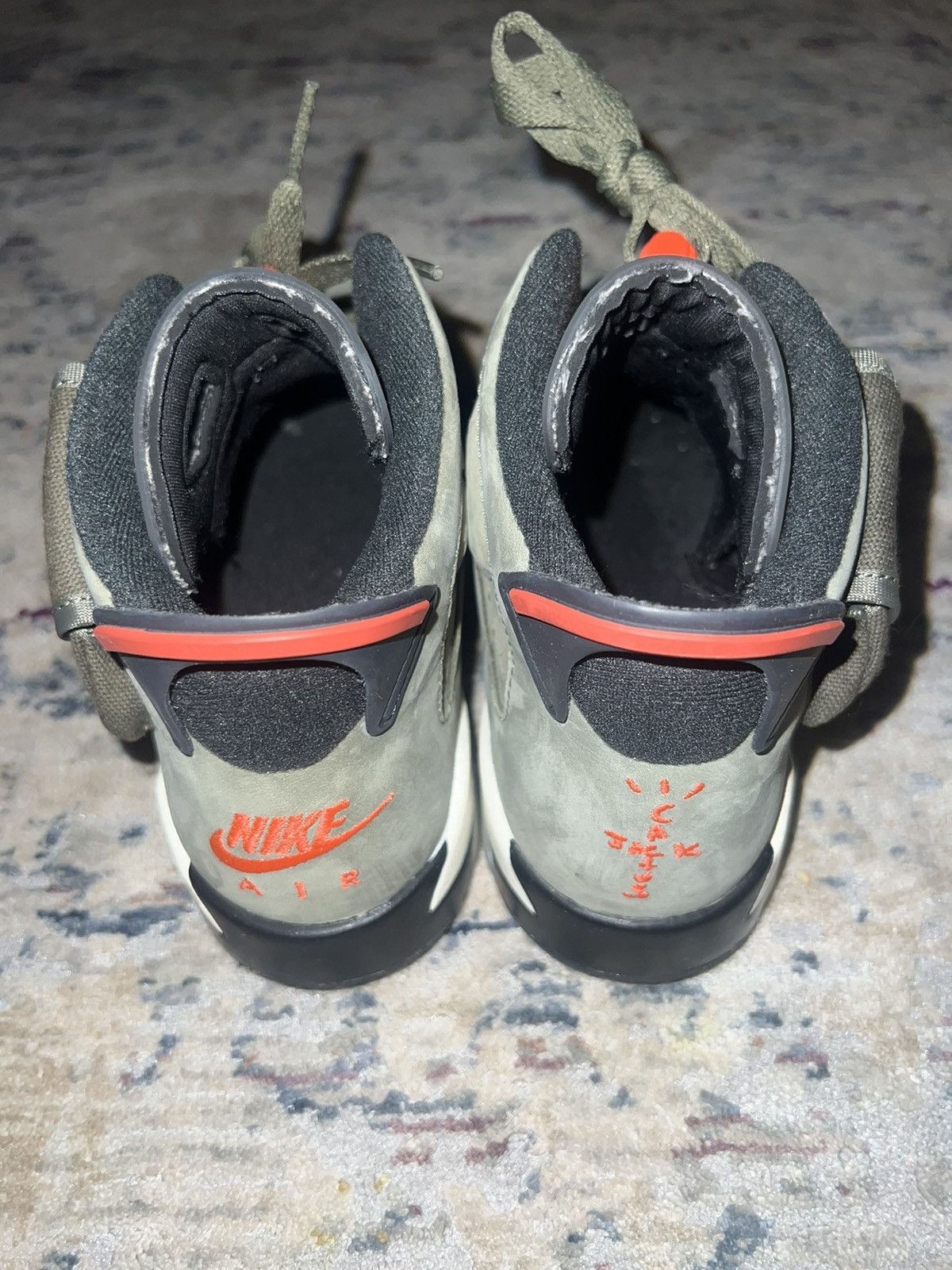 Jordan Brand × Nike × Travis Scott Travis Scott Air Jordan 6 Olive Sz 5.5Y Size US 5.5 / EU 38 - 4 Thumbnail
