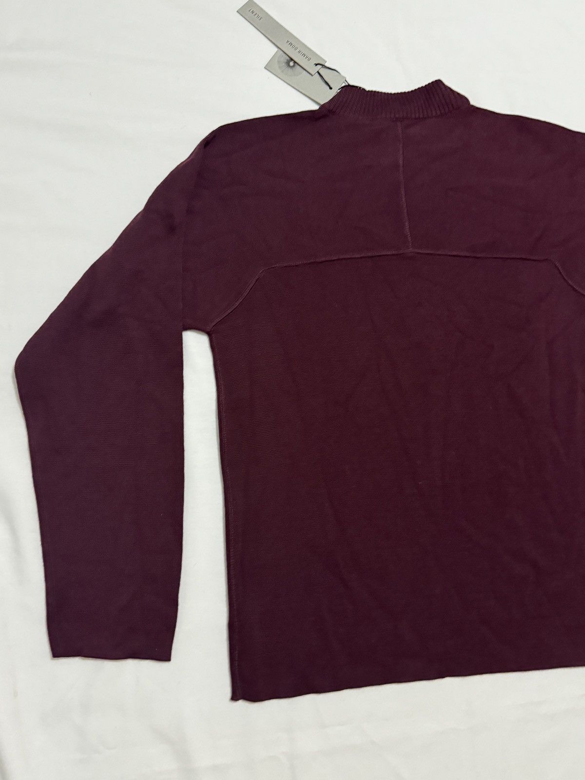 Silent By Damir Doma DAMIR DOMA Silent Cropped Sweater Mock Neck Burgundy Wool Size US M / EU 48-50 / 2 - 9 Thumbnail