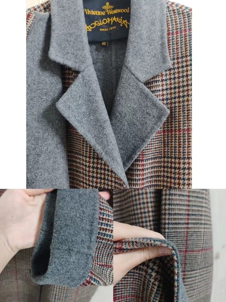 Vivienne Westwood Vivienne Westwood Houndstooth Double-Faced Wool Cloak Coat Size S / US 4 / IT 40 - 5 Thumbnail