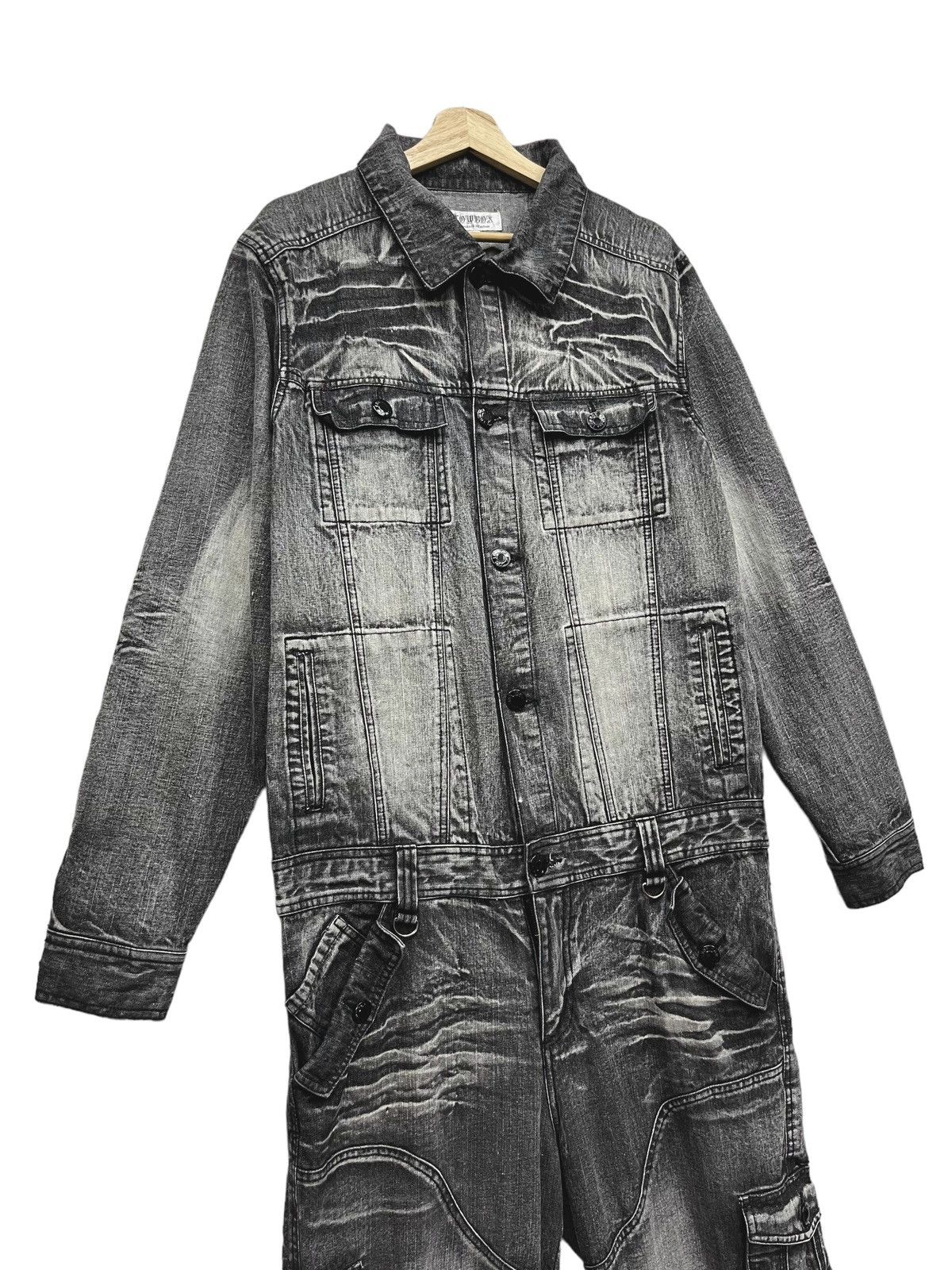 LOWBOX 🔥☠️Vtg LOWBOX Punk Multipocket Cargo Denim Coverall Size US 34 / EU 50 - 5 Thumbnail