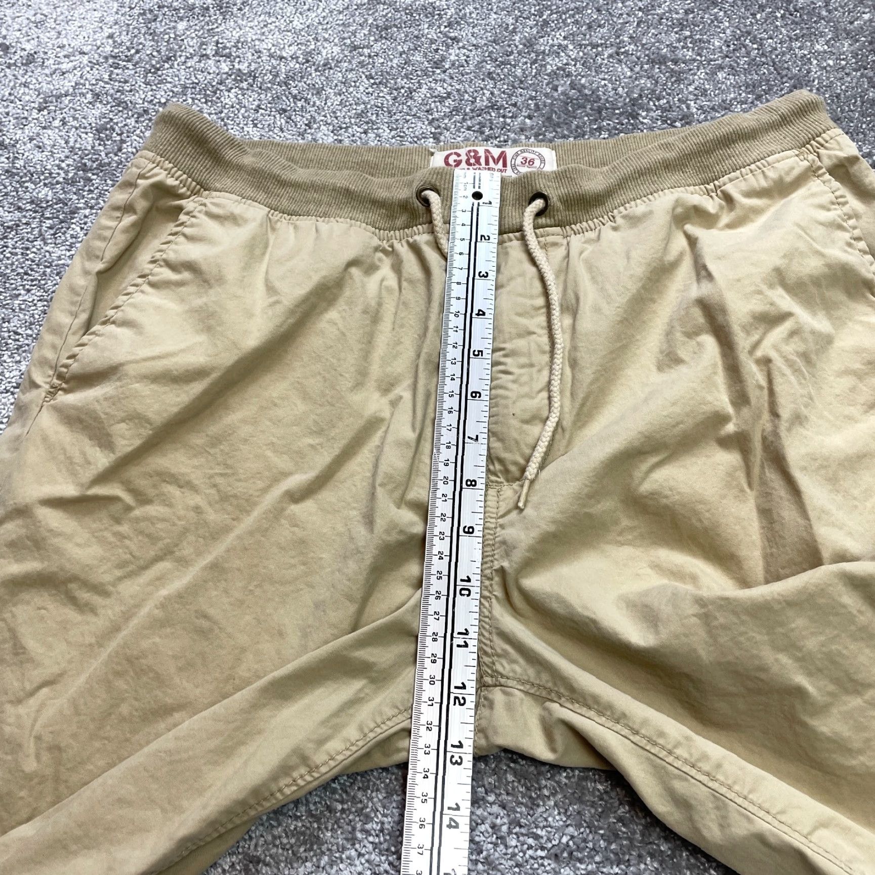 Vintage G & M Sweat Shorts Womens 36 Brown Drawstring Pockets 100% Cotton Regular Inseam 10 in Front Flat Front Casual Size 24" / US 00 / IT 34 - 6 Thumbnail