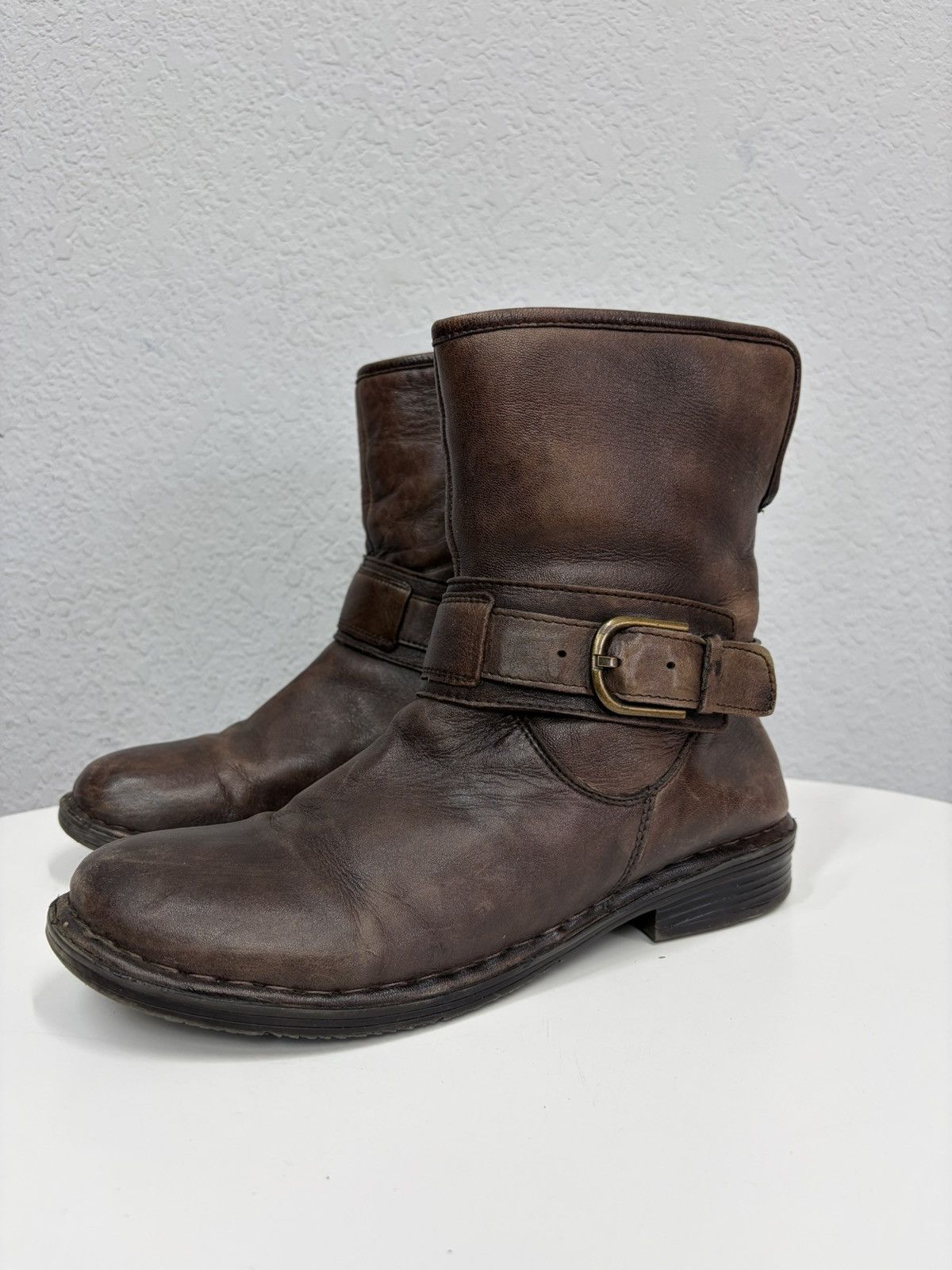 A.S.98 Vintage Like Maison Margiela Belted Leather Biker Boots 00s Size US 8 / EU 41 - 9 Thumbnail