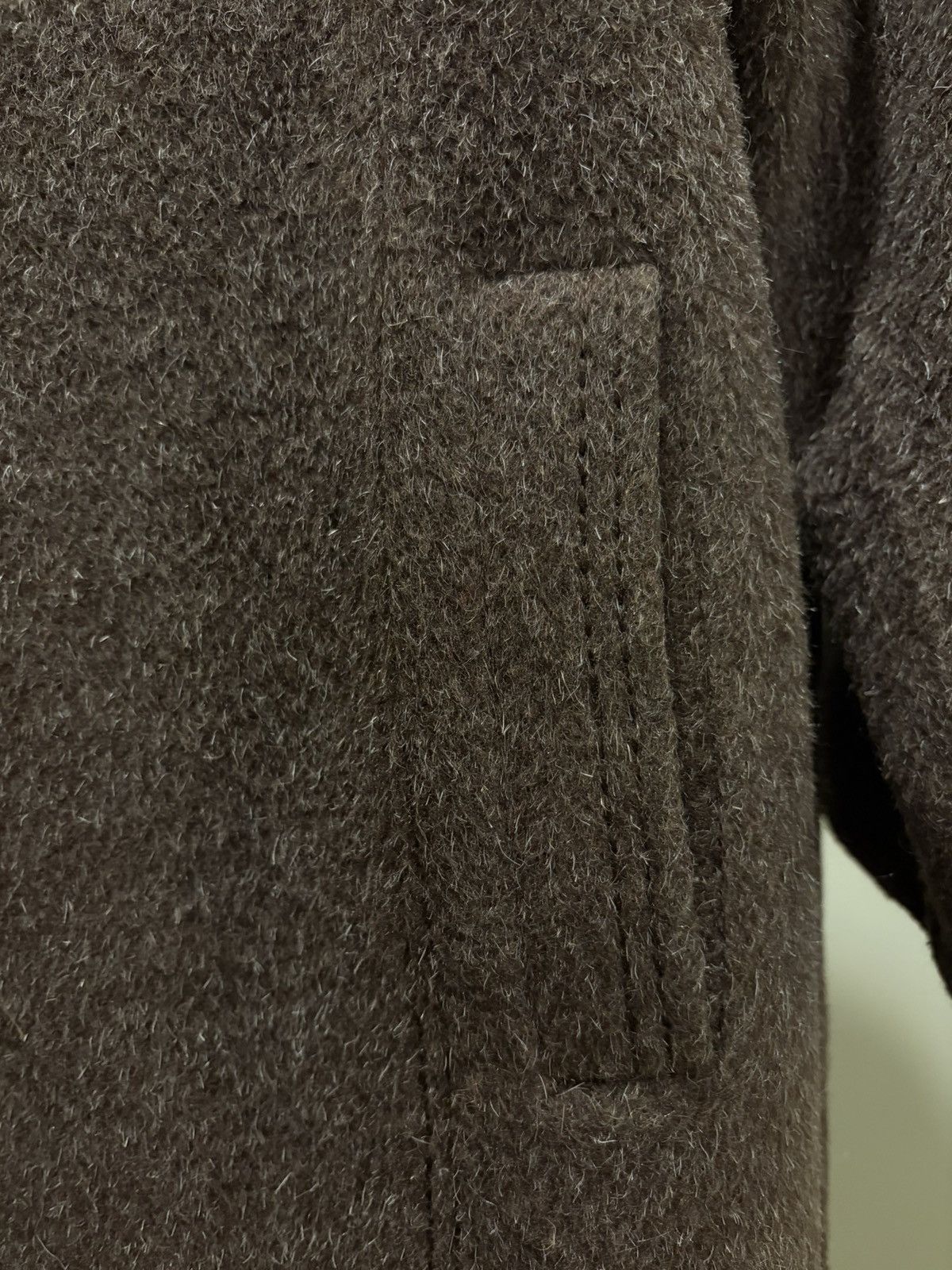 Vintage Llama wool brown coat with tortoise shell buttons Size M / US 6-8 / IT 42-44 - 6 Thumbnail