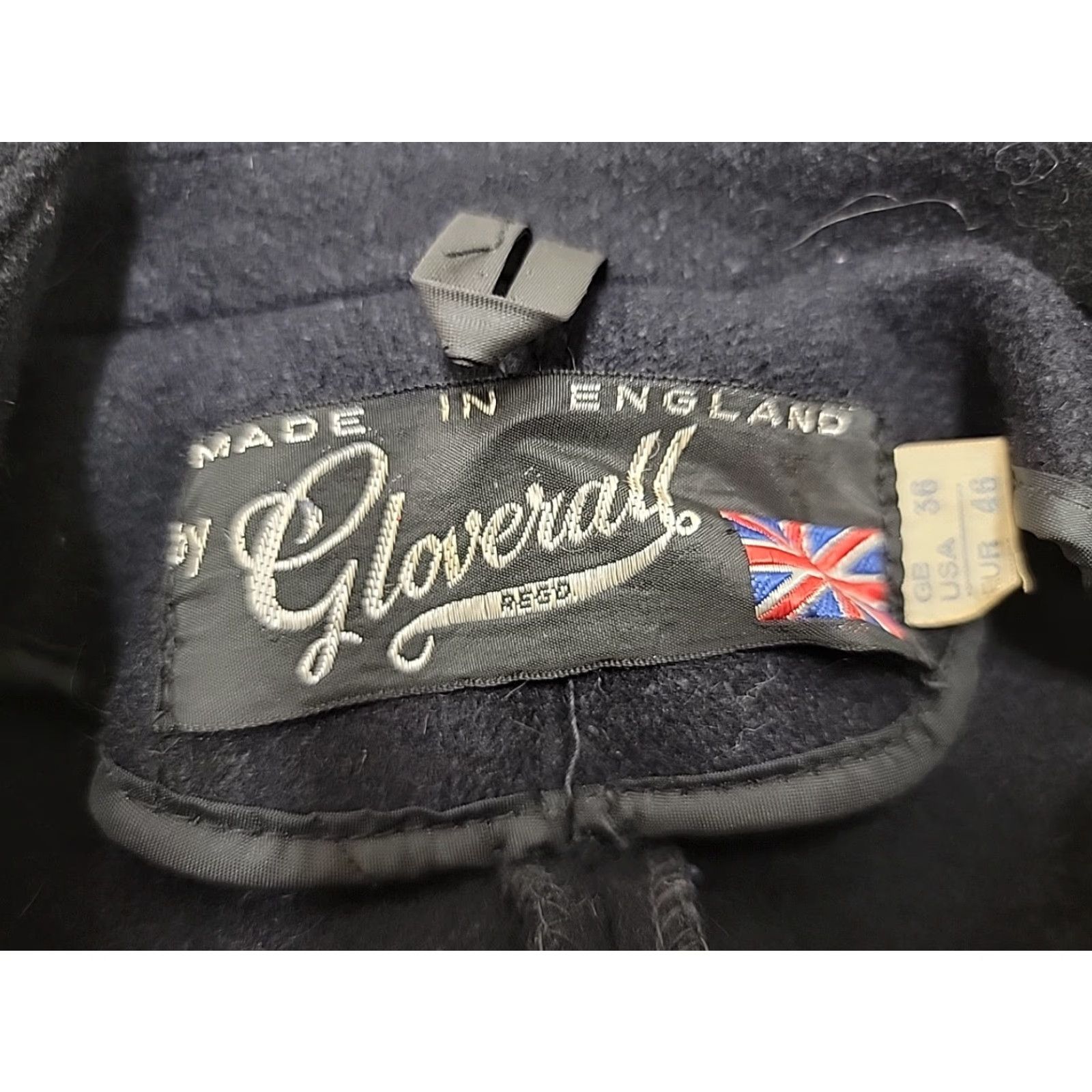 Gloverall VINTAGE Gloverall Peacoat Mens Coat 36 Black Wool Cotton Rayon M Made In England Mens Regular Size 36 Black Pea Coat Size US 36 / EU 52 - 5 Thumbnail