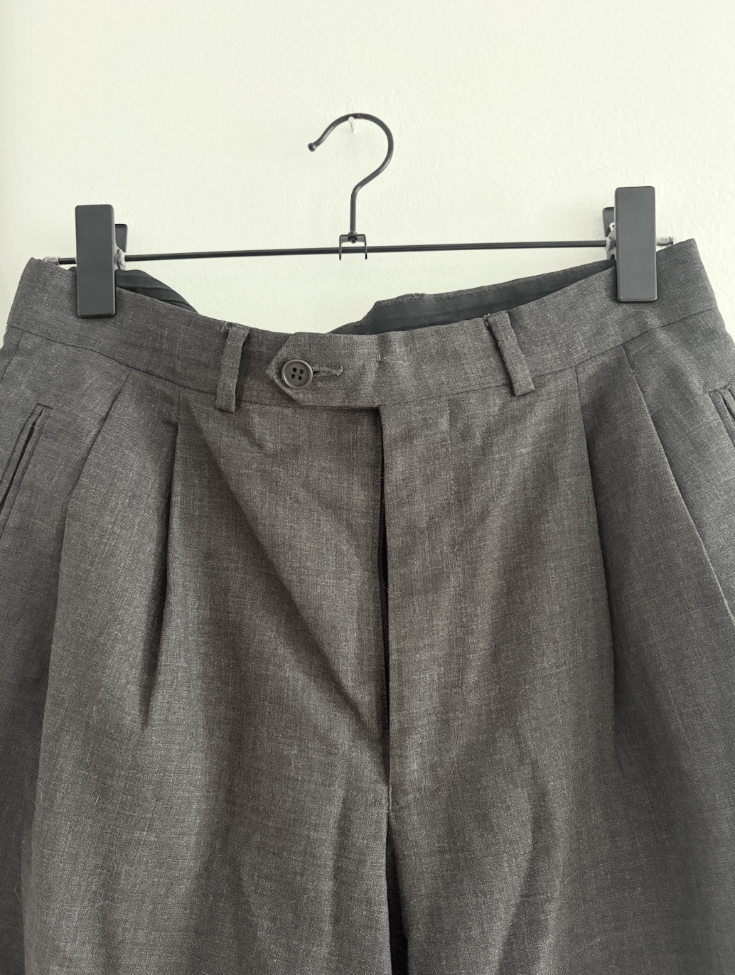 Emporio Armani Vintage 90s wool pants dress trousers Size US 32 / EU 48 - 4 Thumbnail