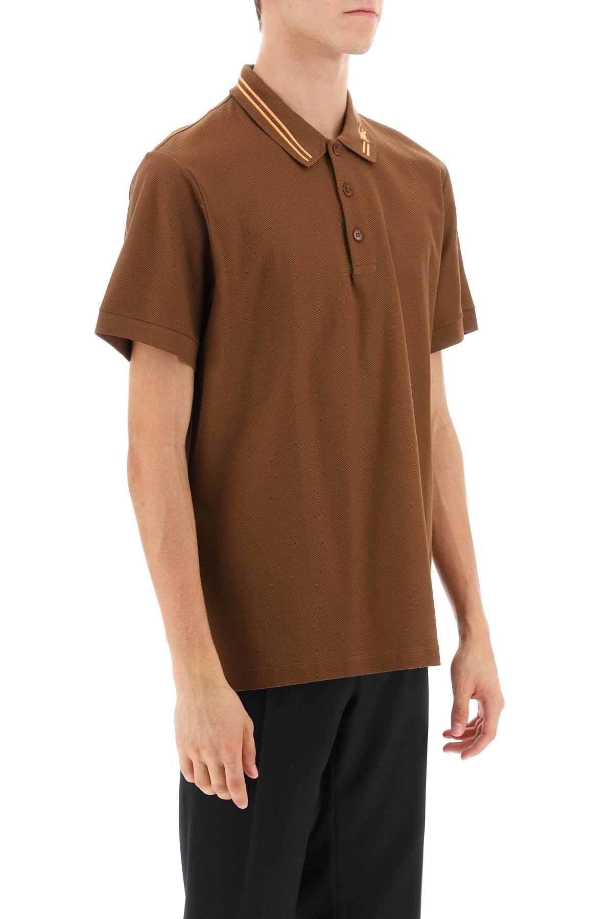 Burberry o1w1db10824 Ekd Regular Fit Polo Shirt in Dark Birch Brown Size US XS / EU 42 / 0 - 4 Thumbnail