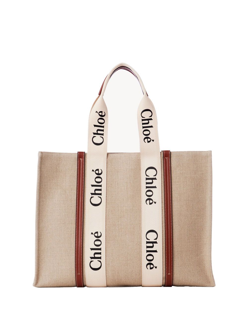 Large Woody Tote Bag In Linen, Women's