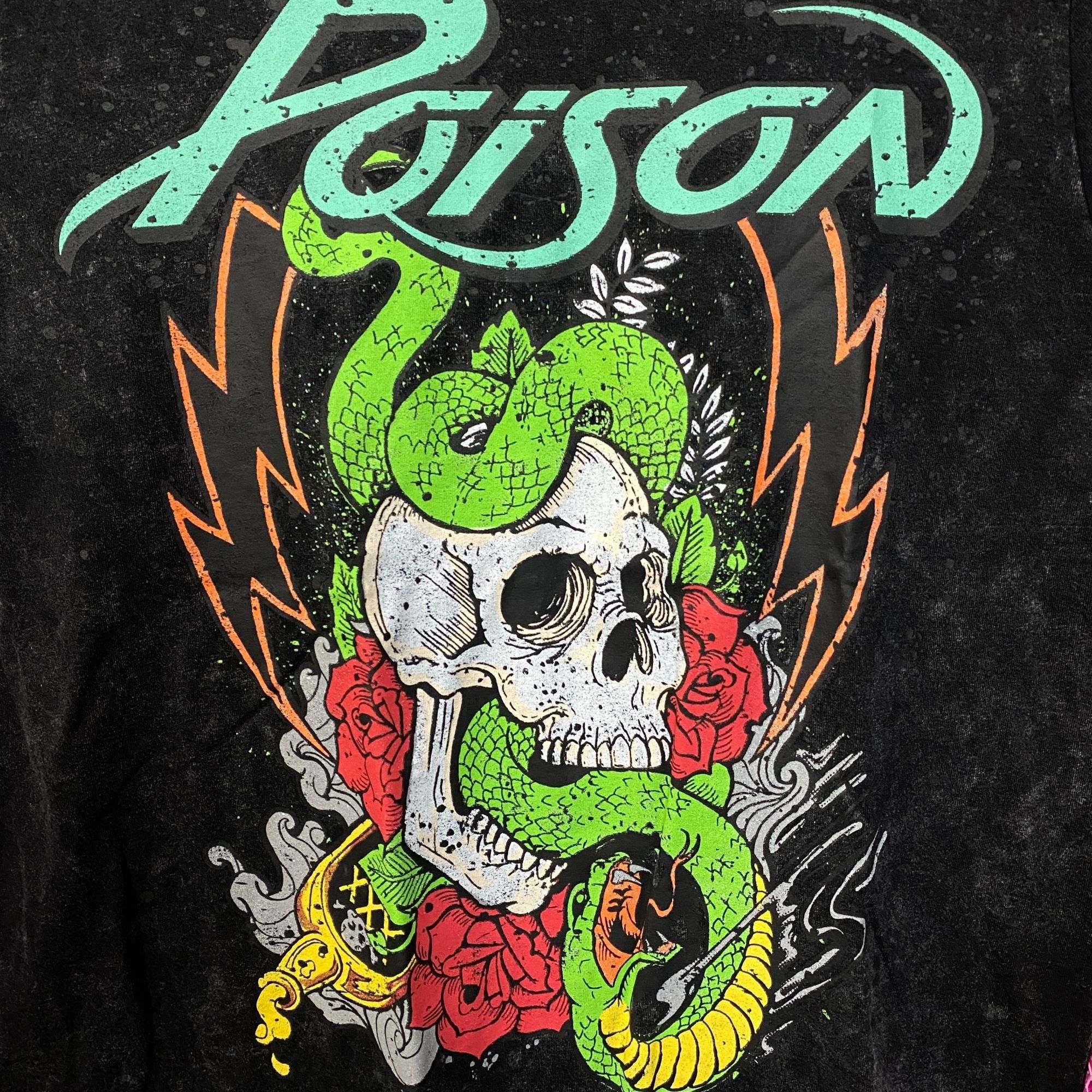 Other Poison Snakes and Skulls Mineral Wash Rock Band T-Shirt Medi Size US M / EU 48-50 / 2 - 2 Thumbnail