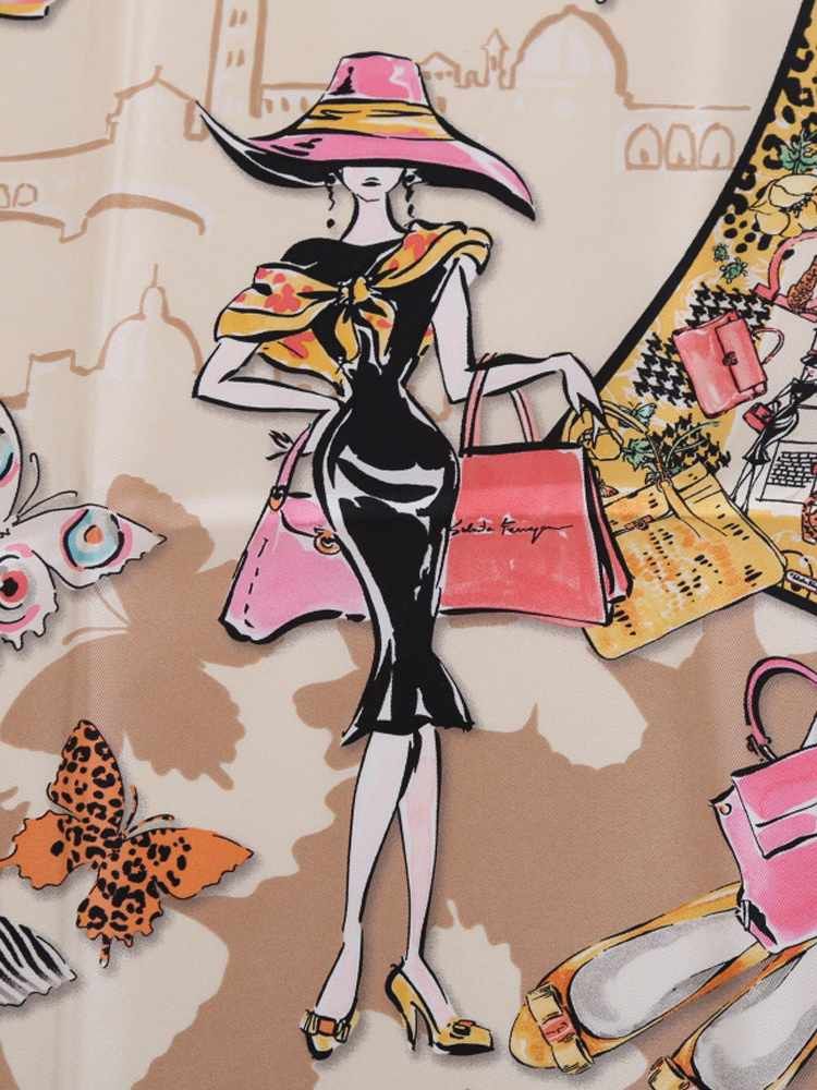 Salvatore Ferragamo o1s1rm1024 Size: 90x90 Cm / Scarf in Multicolor Size ONE SIZE - 7 Thumbnail