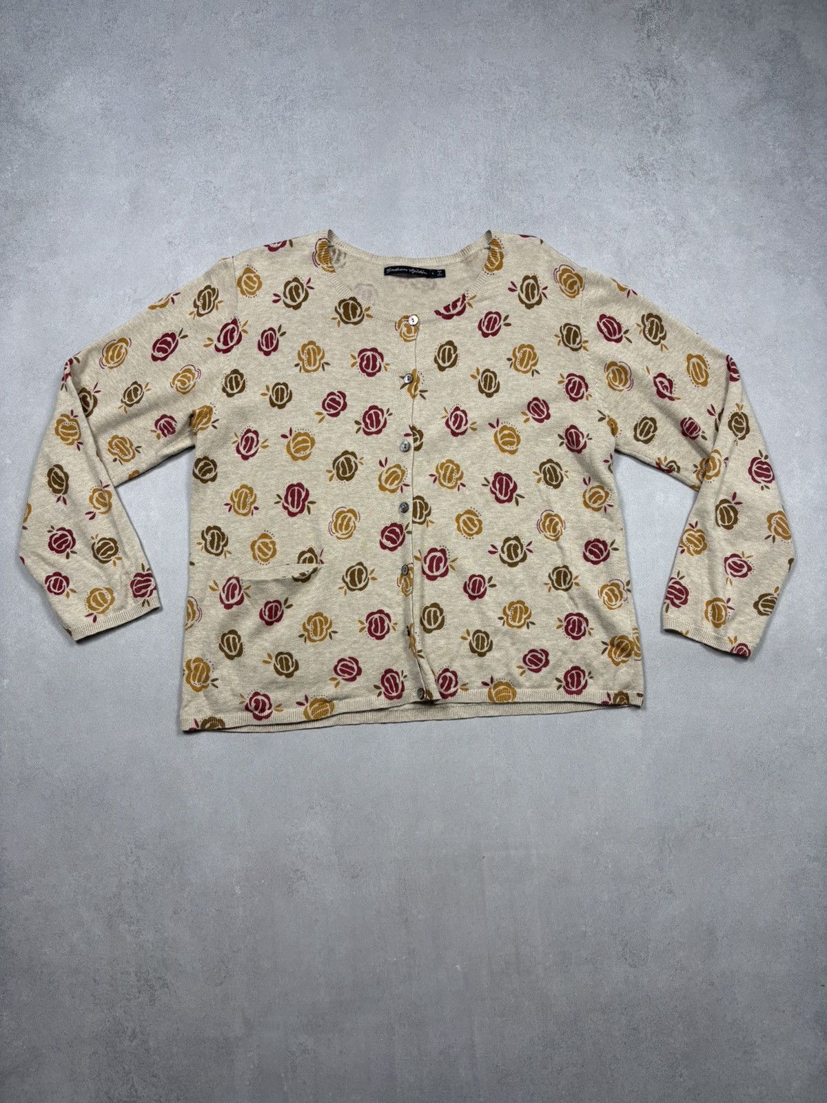 Other Gudrun Sjödén Floral Pattern Cardigan Organic Cotton Beige L Size US L / EU 52-54 / 3 - 1 Thumbnail