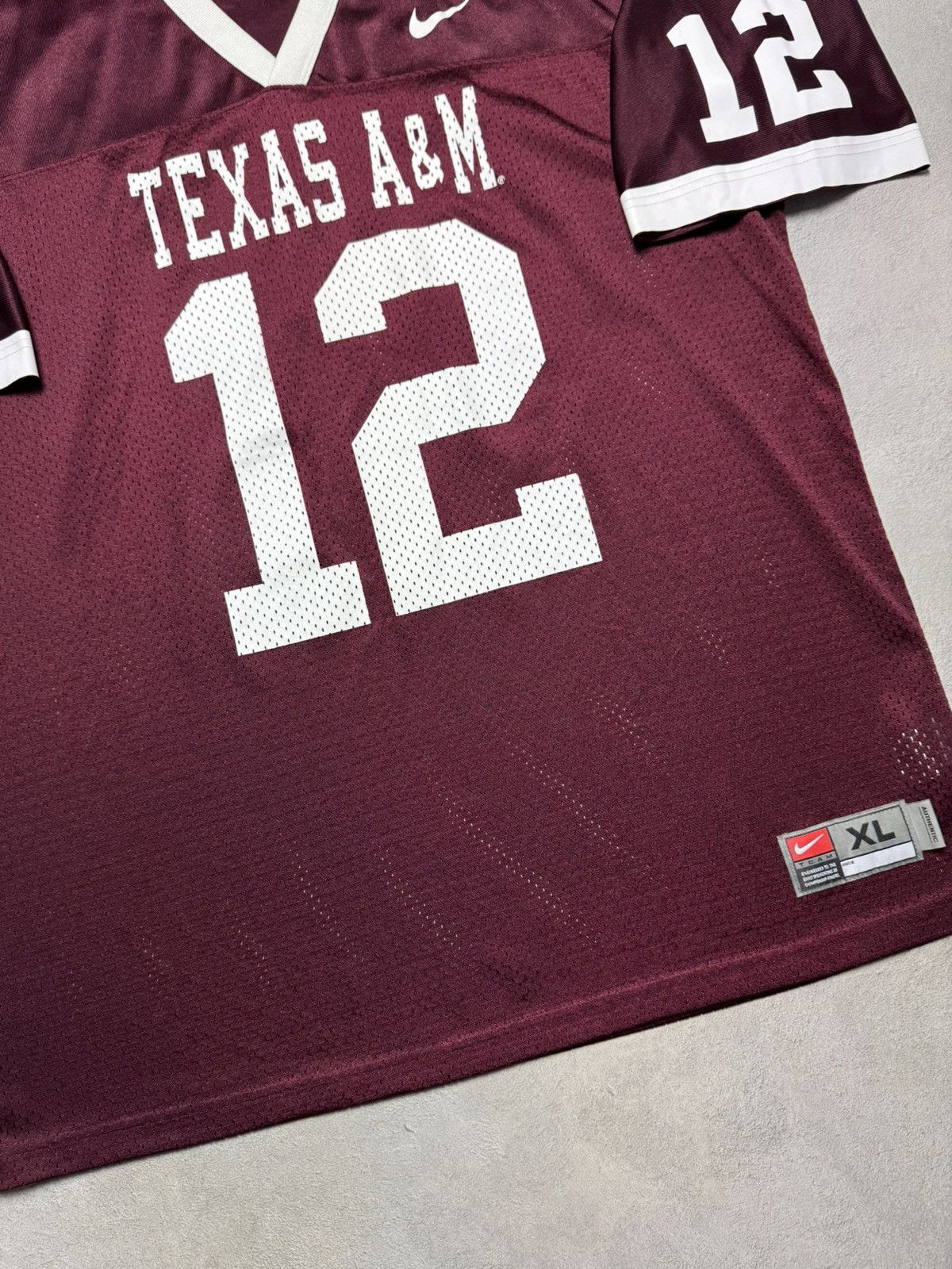 Nike Texas A&M Aggies #12 Maroon Football Jersey Nike Vintage Size US XL / EU 56 / 4 - 4 Thumbnail